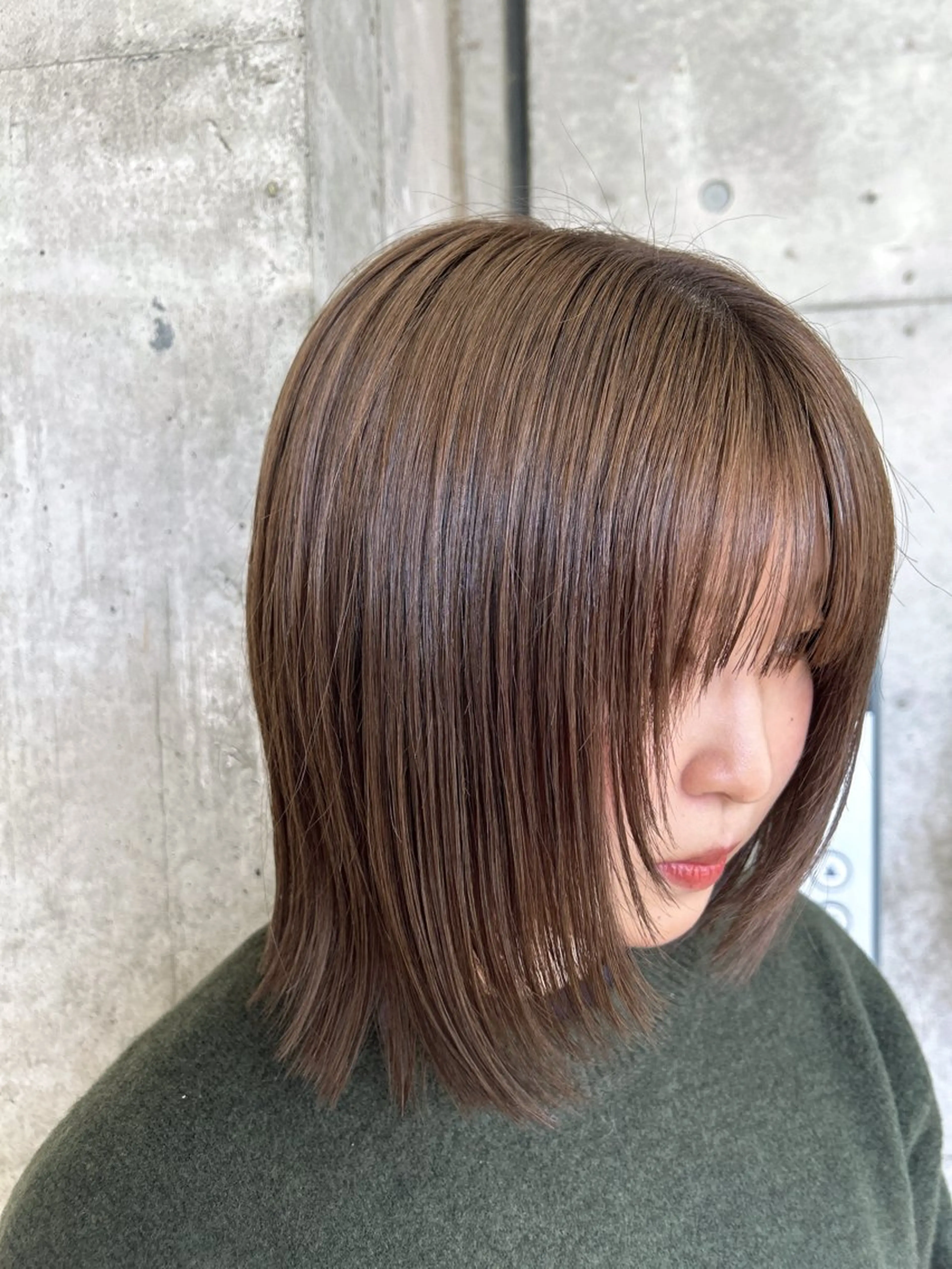 ミディアム カラー カット ヘアカラー トリートメント 🎨デザイン🥇 美髪・艶髪　日暮千敬のヘアスタイル