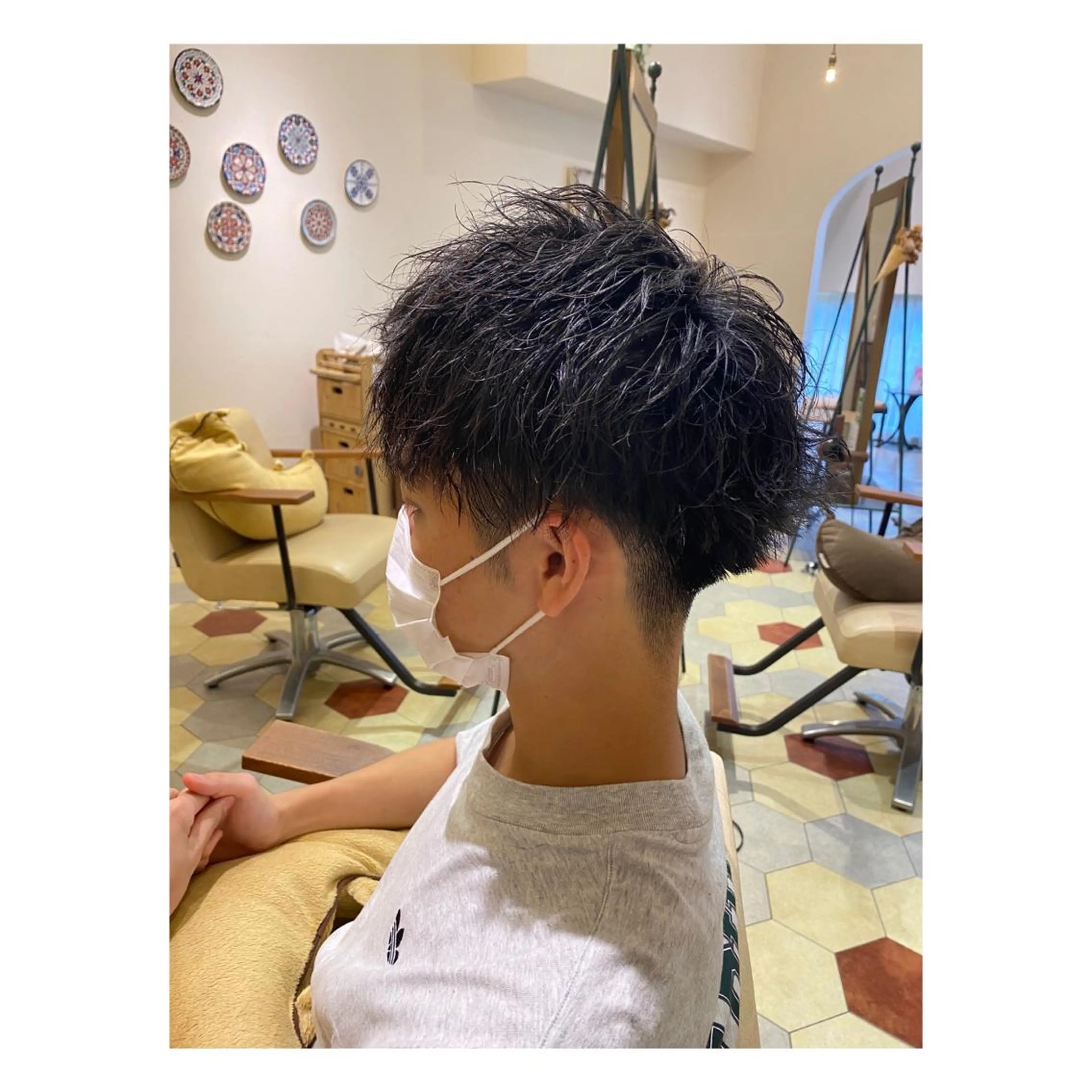 パーマ メンズ カット パーマ 菊池大一 溝の口パーマのヘアスタイル