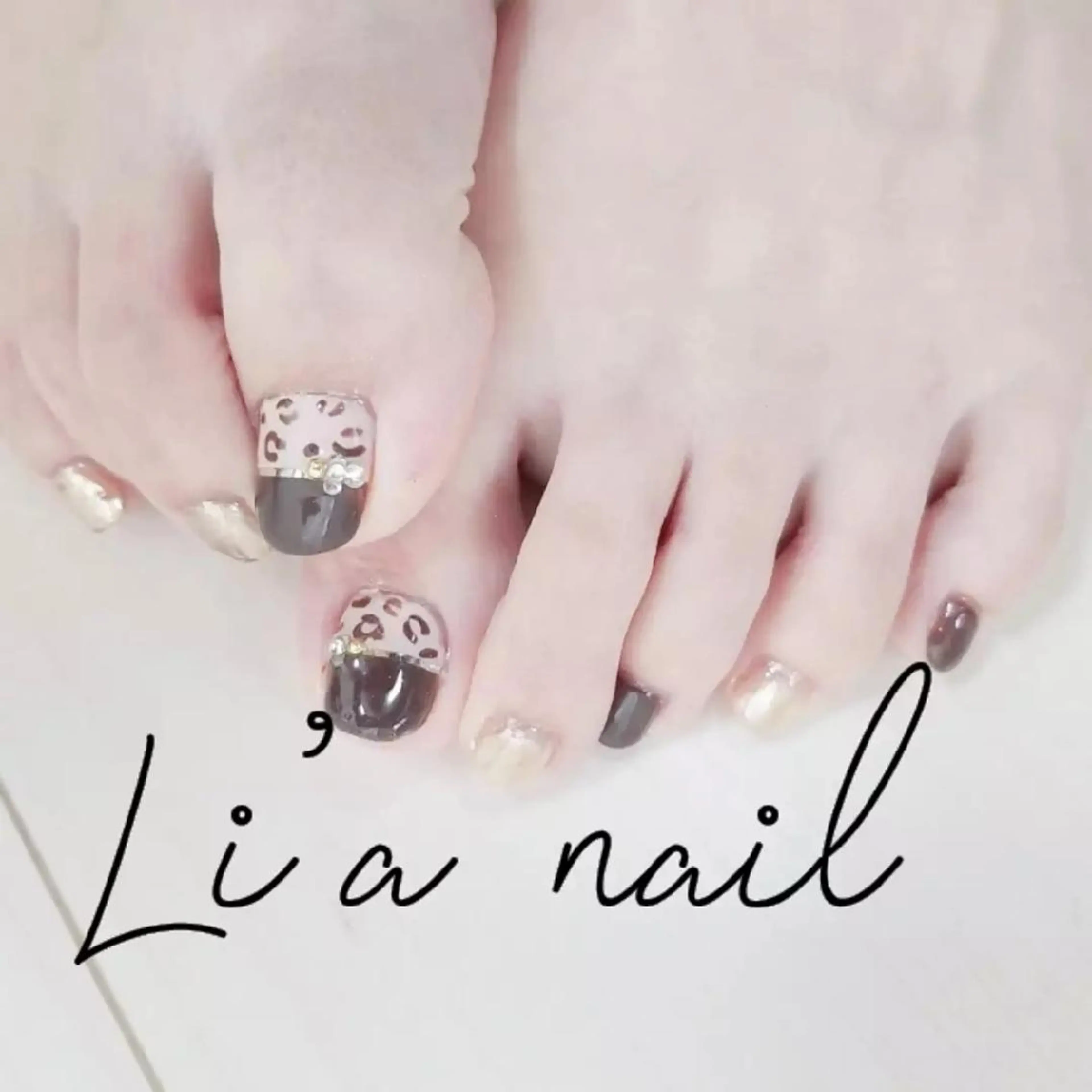 ネイル アニマル柄 ハンドネイル ハンドケア Li'a  nailのネイルデザイン