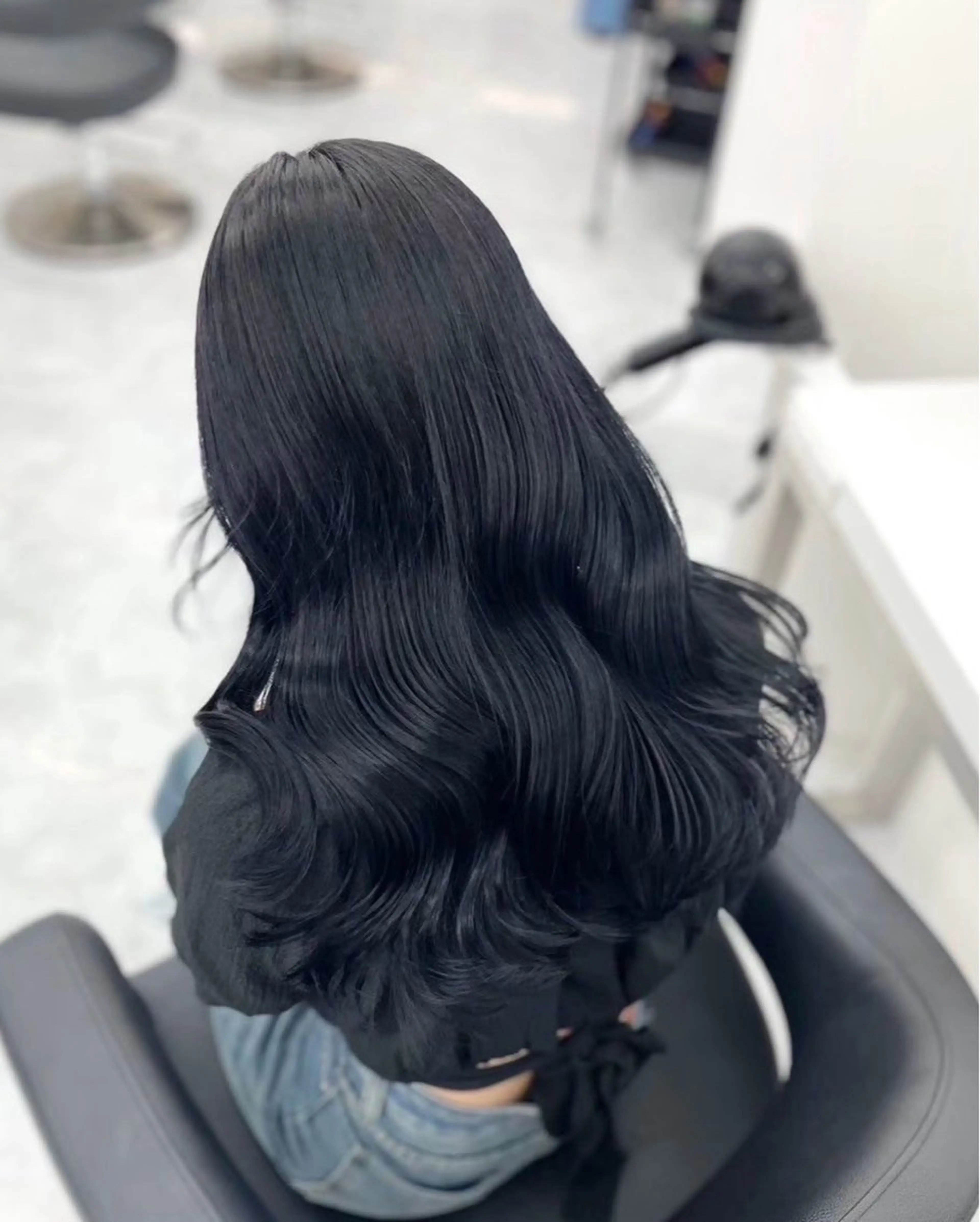 ロング カラー カット ヘアカラー 韓国風暗髪ヘア🤍 🫧MIREIのヘアスタイル