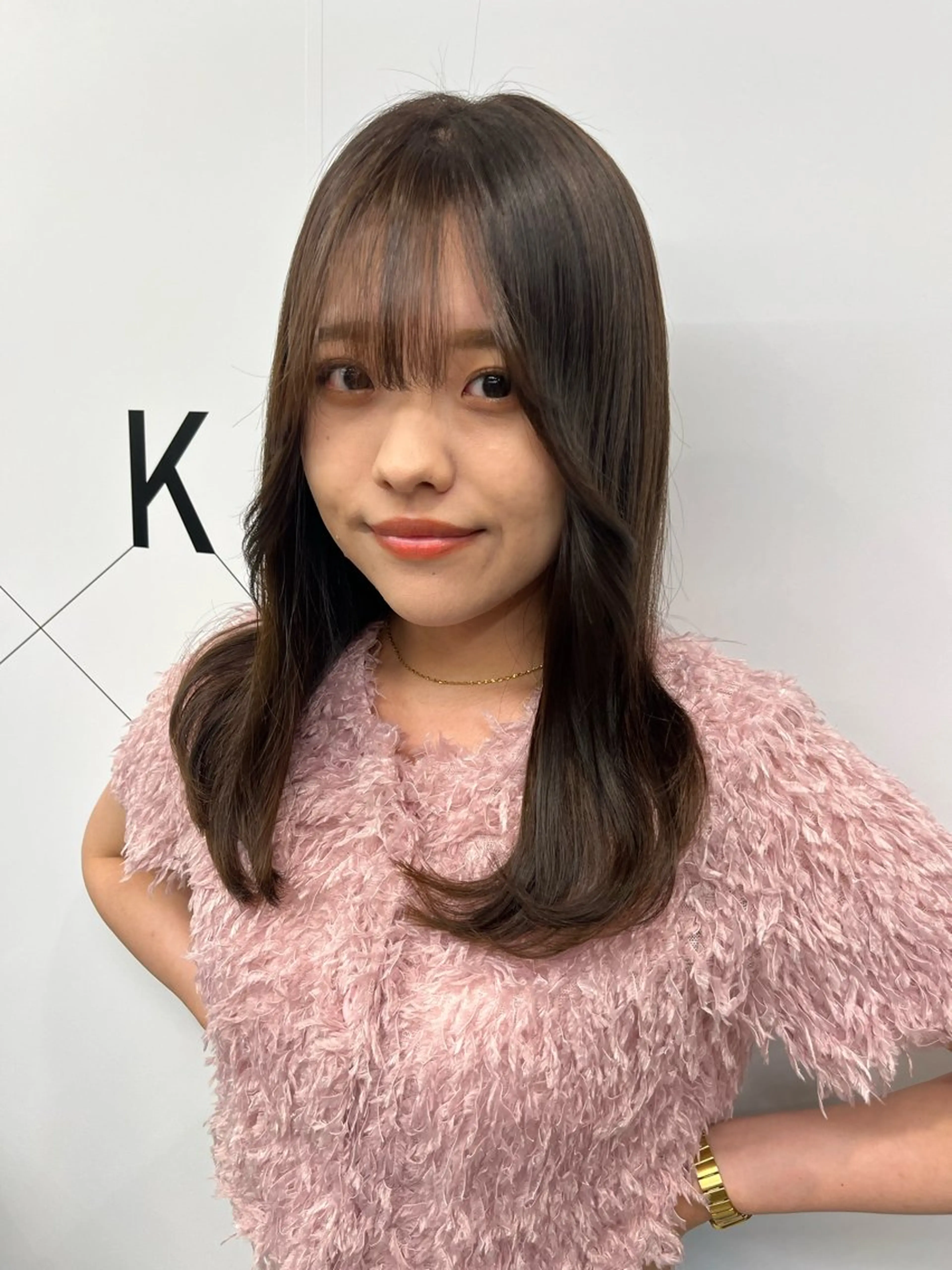 セミロング カラー ウスイマイコ カット/ケアカラーのヘアスタイル