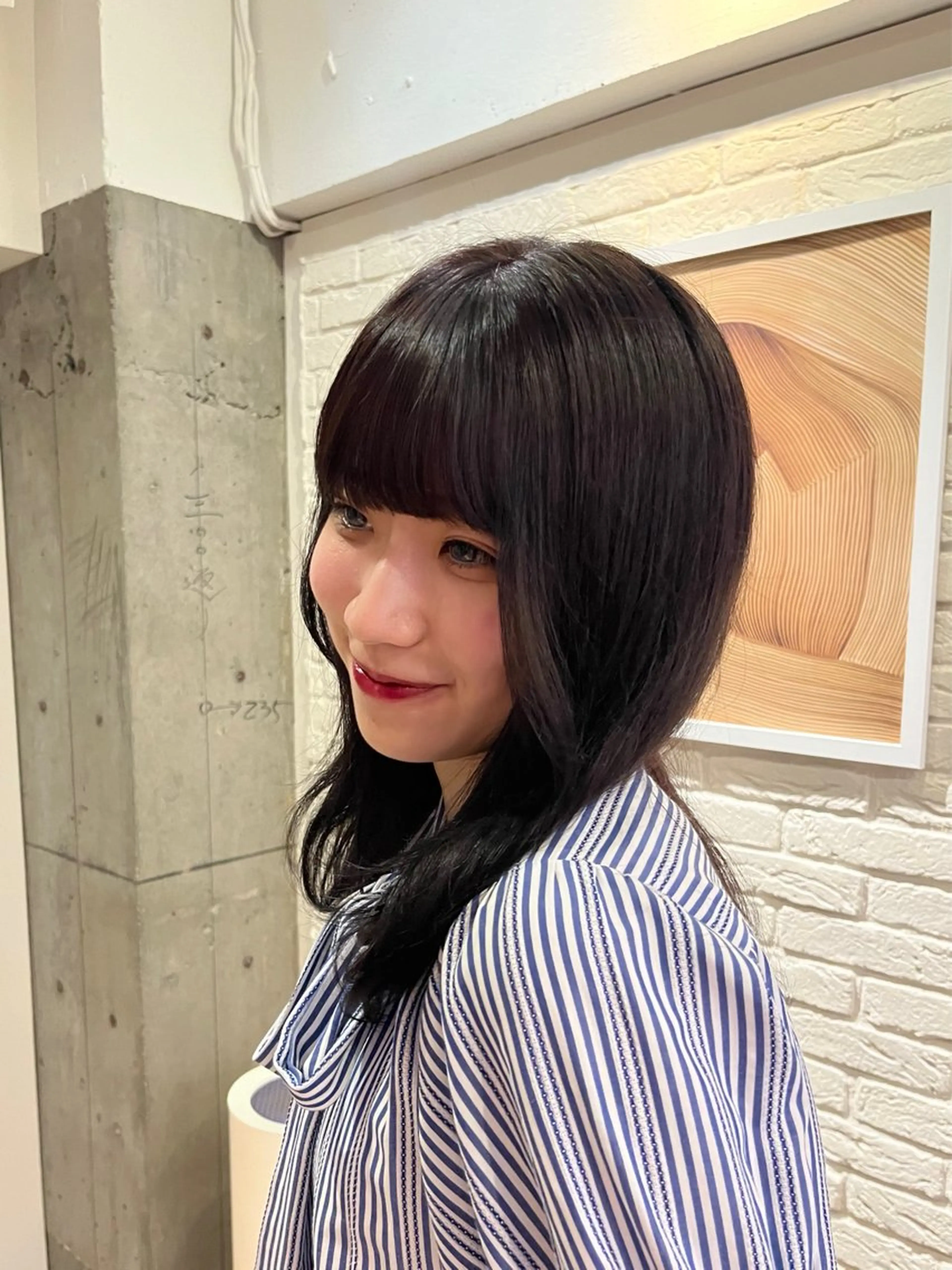 セミロング カラー ラベンダーカラー くすみカラー/ パーマ/ろーれんのヘアスタイル