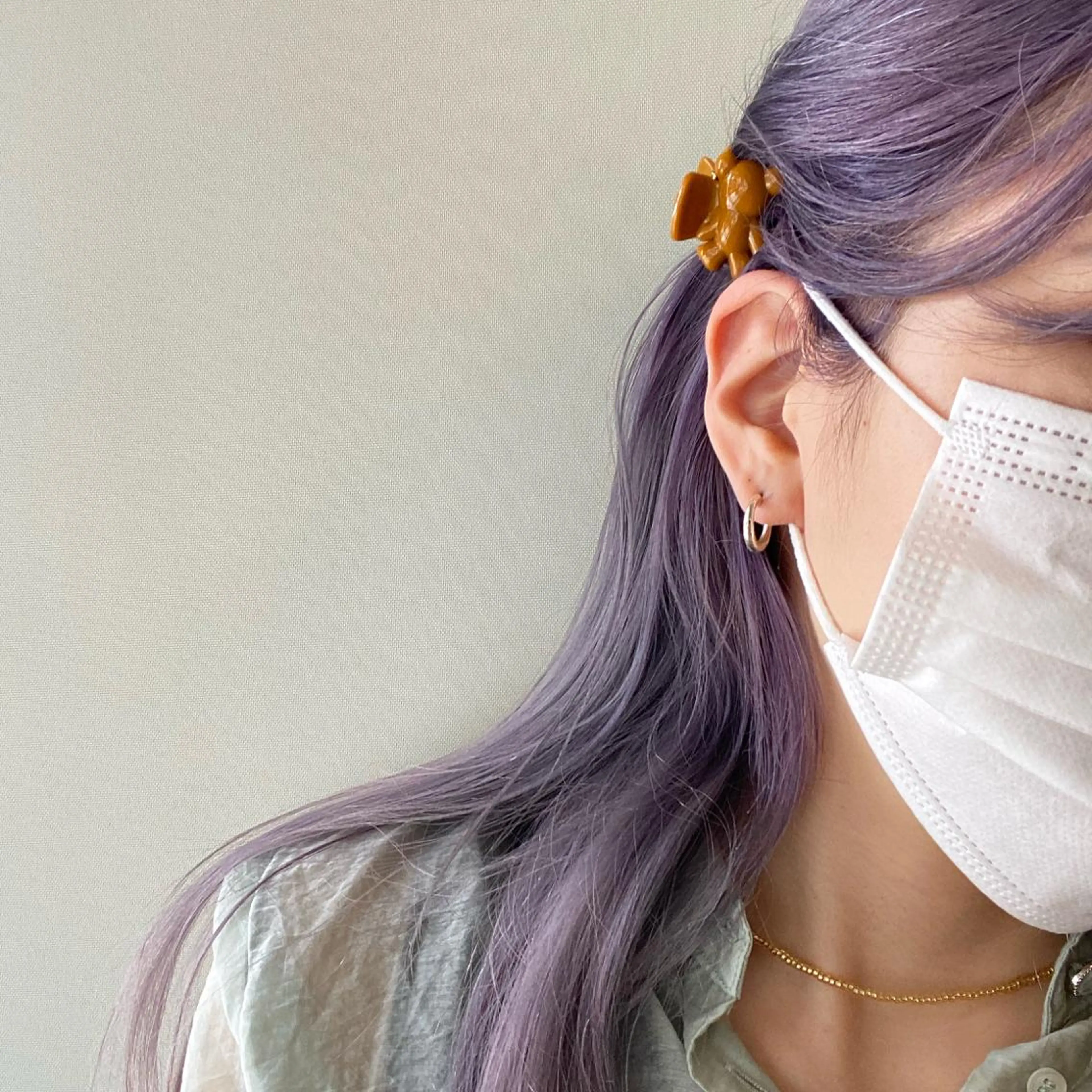 ロング カラー パーマ ヘアアレンジ メンズ キッズ ネイル マツエク・マツパ メンズブリーチ ブリーチ ラベンダーカラー GIVET (ジヴェ)所属・撮影モデル募集 🦋soemikaのヘアスタイル