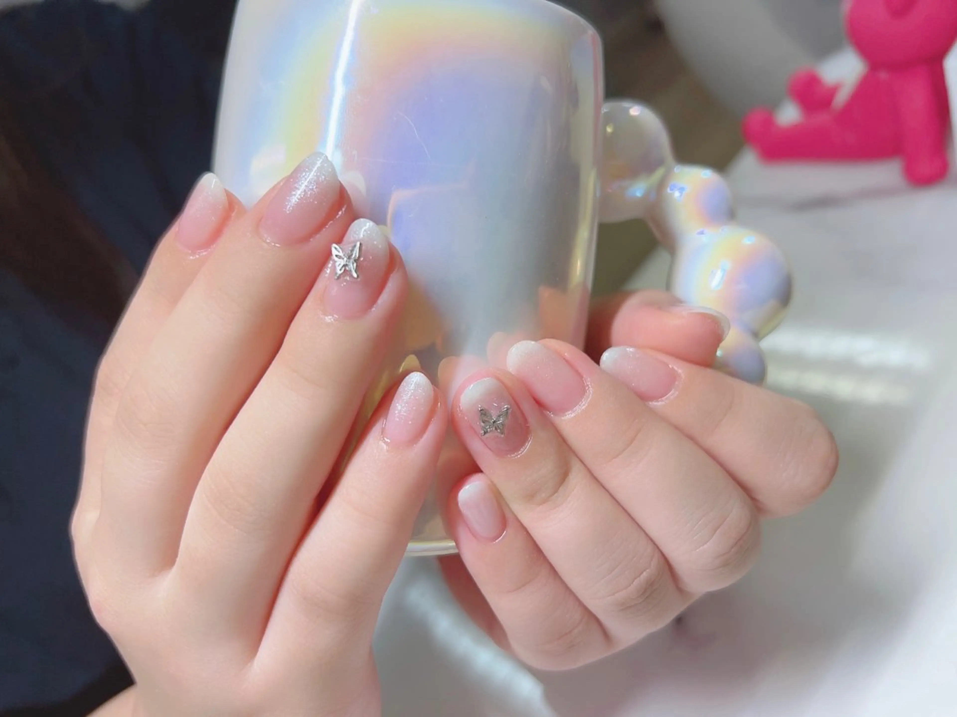 ネイル チークネイル マグネットネイル 持ち込み ニュアンスネイル シンプルネイル インフィニティ ネイルサロンのネイルデザイン