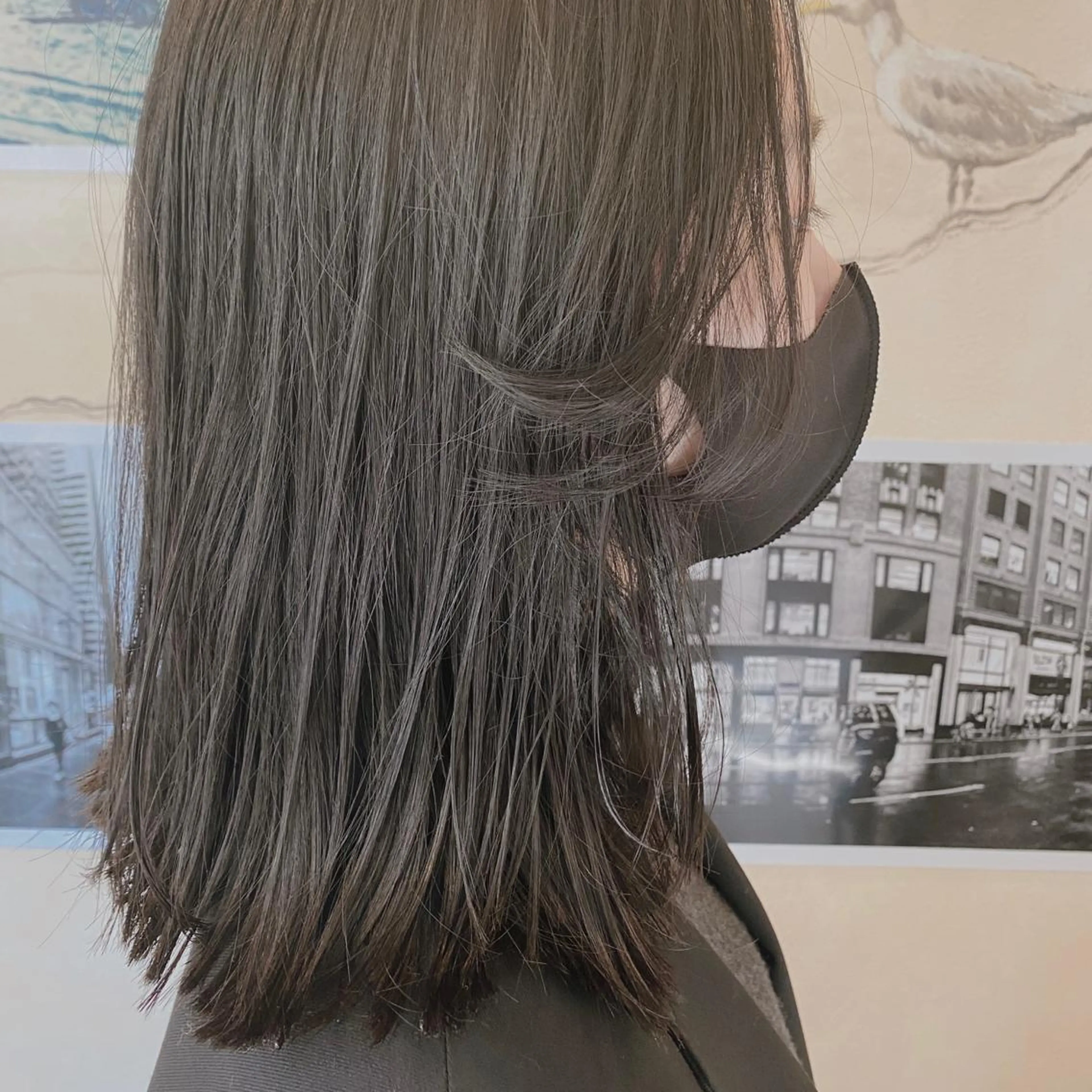 ミディアム カット オオネザワ ユカのヘアスタイル