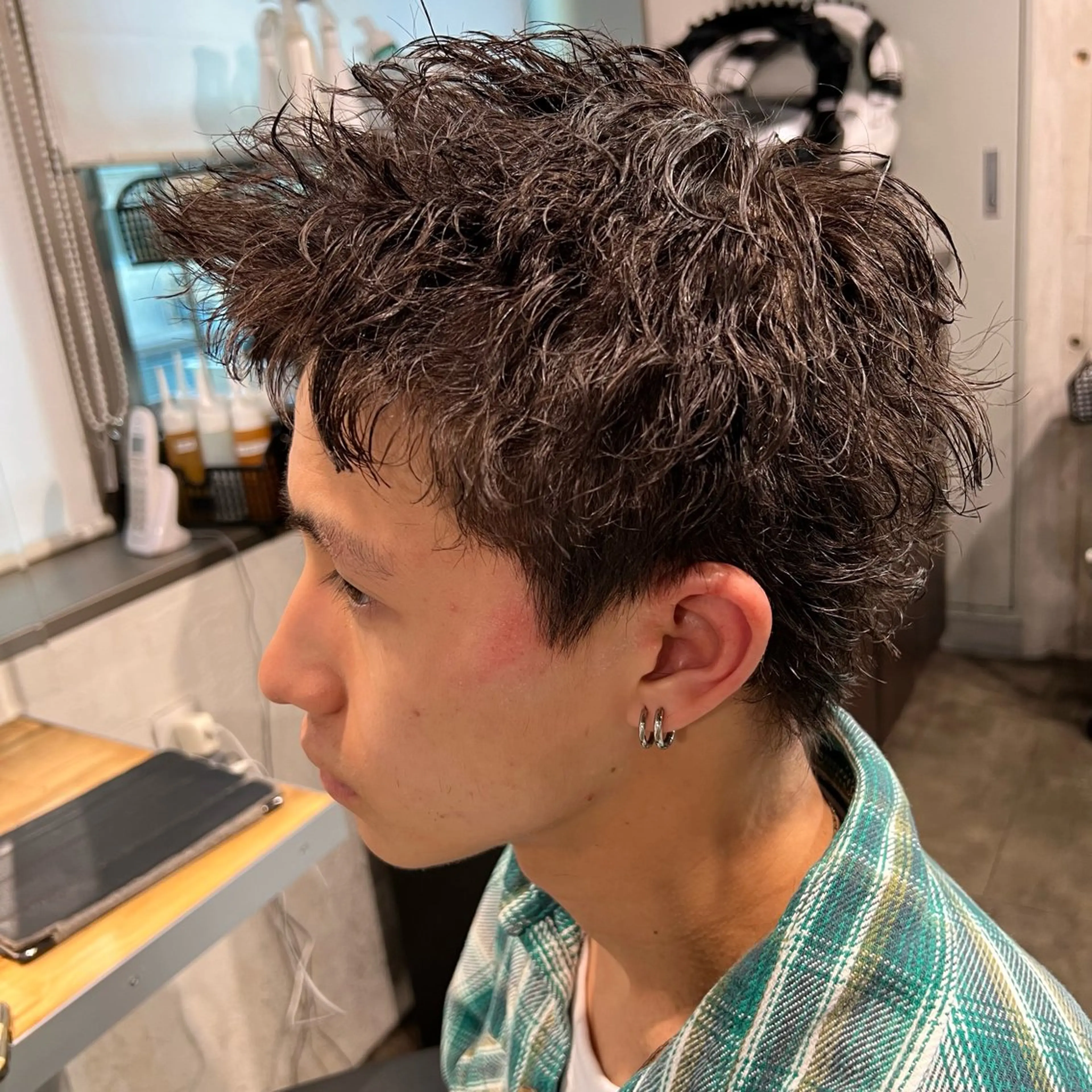 ショート カラー パーマ ヘアアレンジ メンズ キッズ 🔷横浜1のパーマ 職人🔷将太郎のヘアスタイル