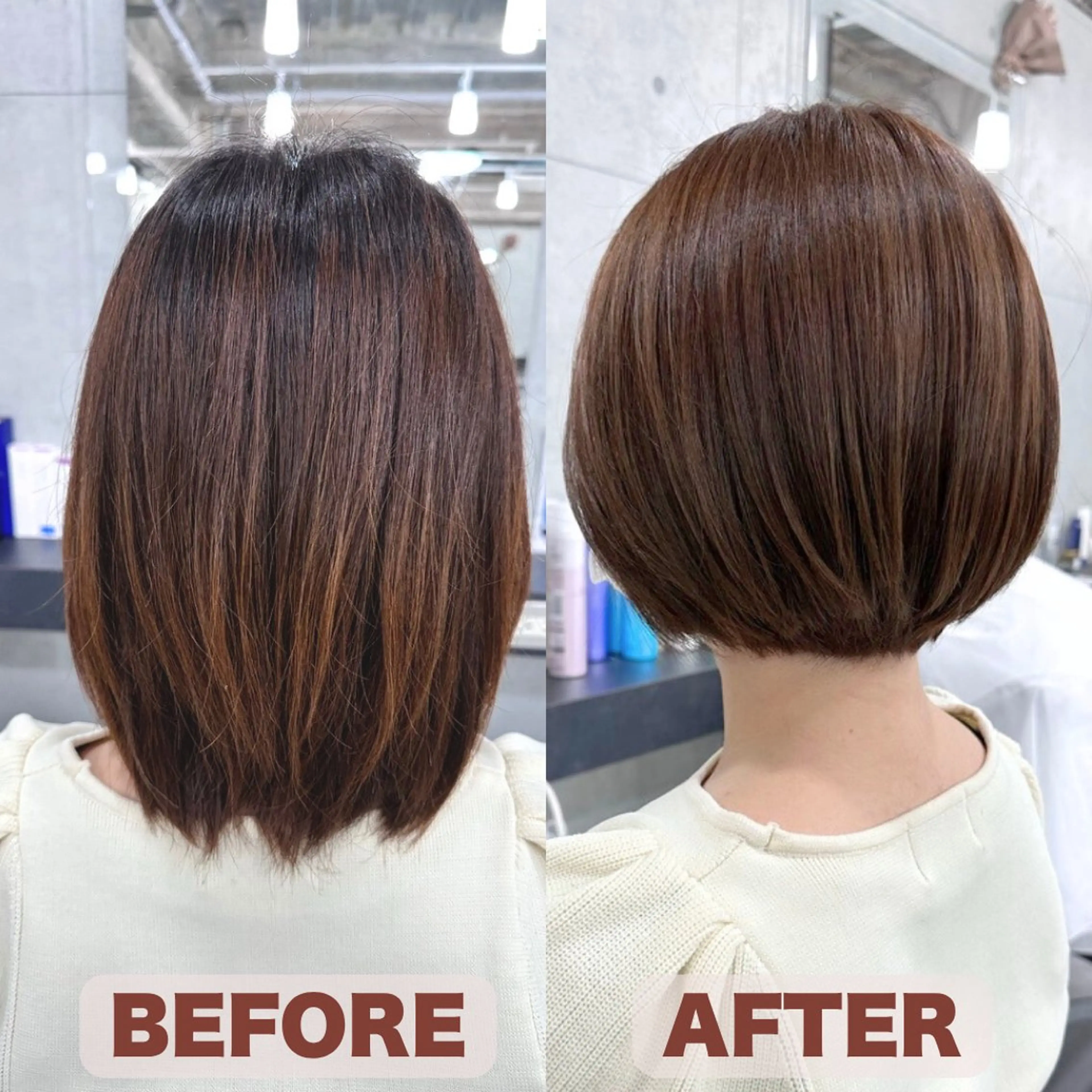 ショート ボブ ショートヘア 小顔カット カット ヘアカラー Endearing 銀座/レイヤーカットのヘアスタイル