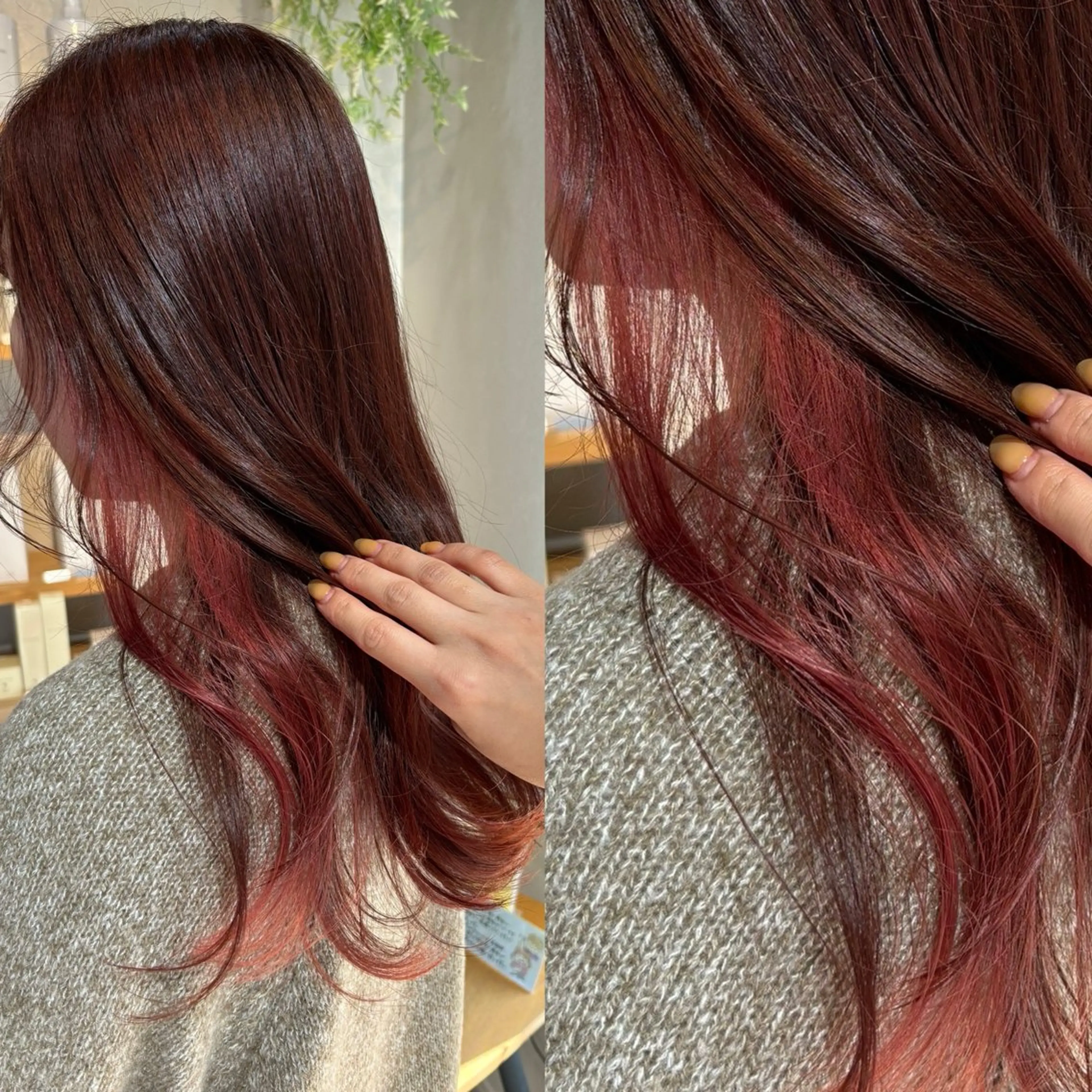 💖カット＋ワンポイントインナーカラー＋全体カラー＋トリートメント💖の写真