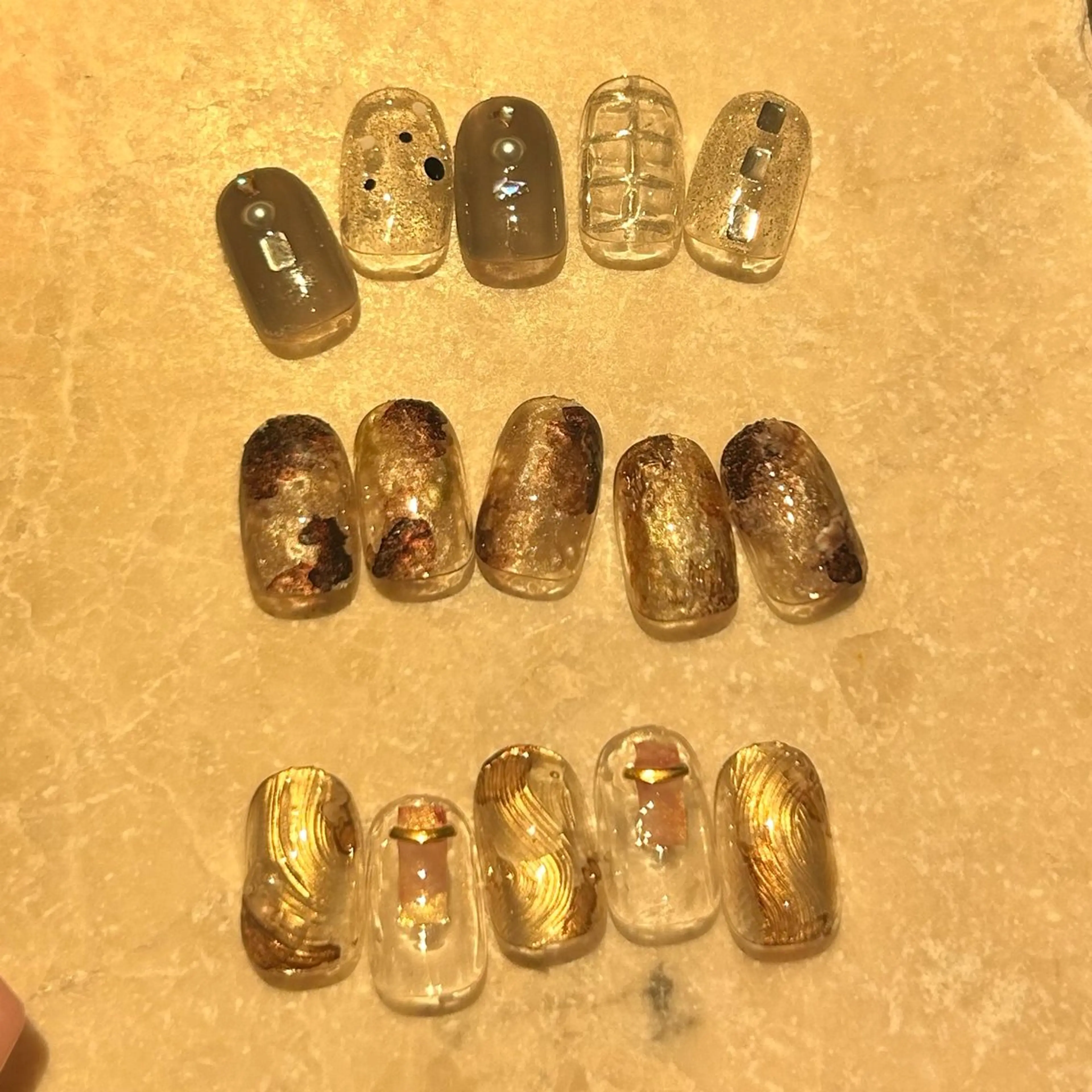 練習モデル様【オフなし】パラジェル    3種類 ニュアンスデザイン（ハンド）   【詳細必読】の写真