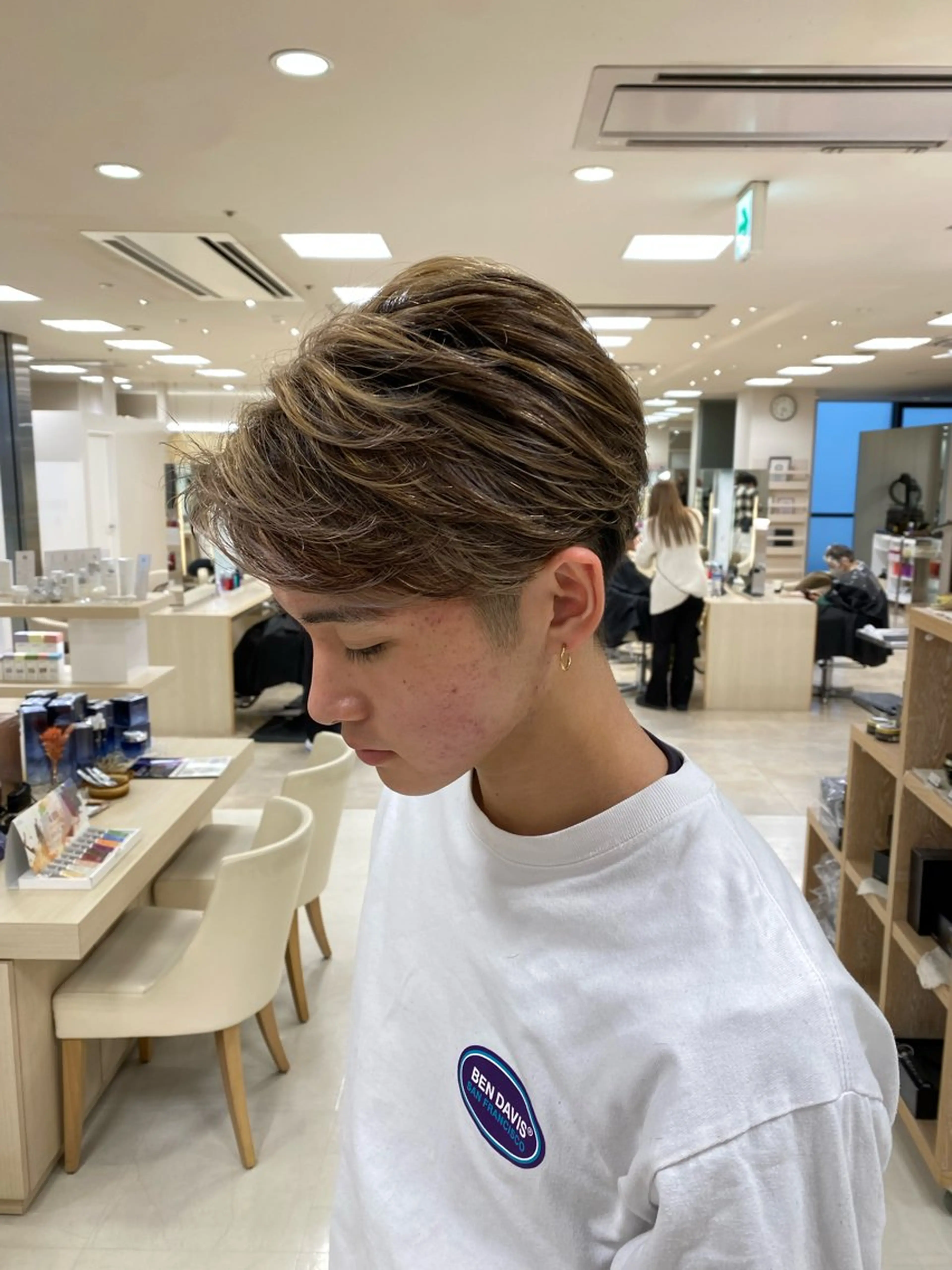 ショート カラー メンズ カット ヘアカラー トリートメント 湘南/メンズパーマ/ ハイライト/ユチカのヘアスタイル