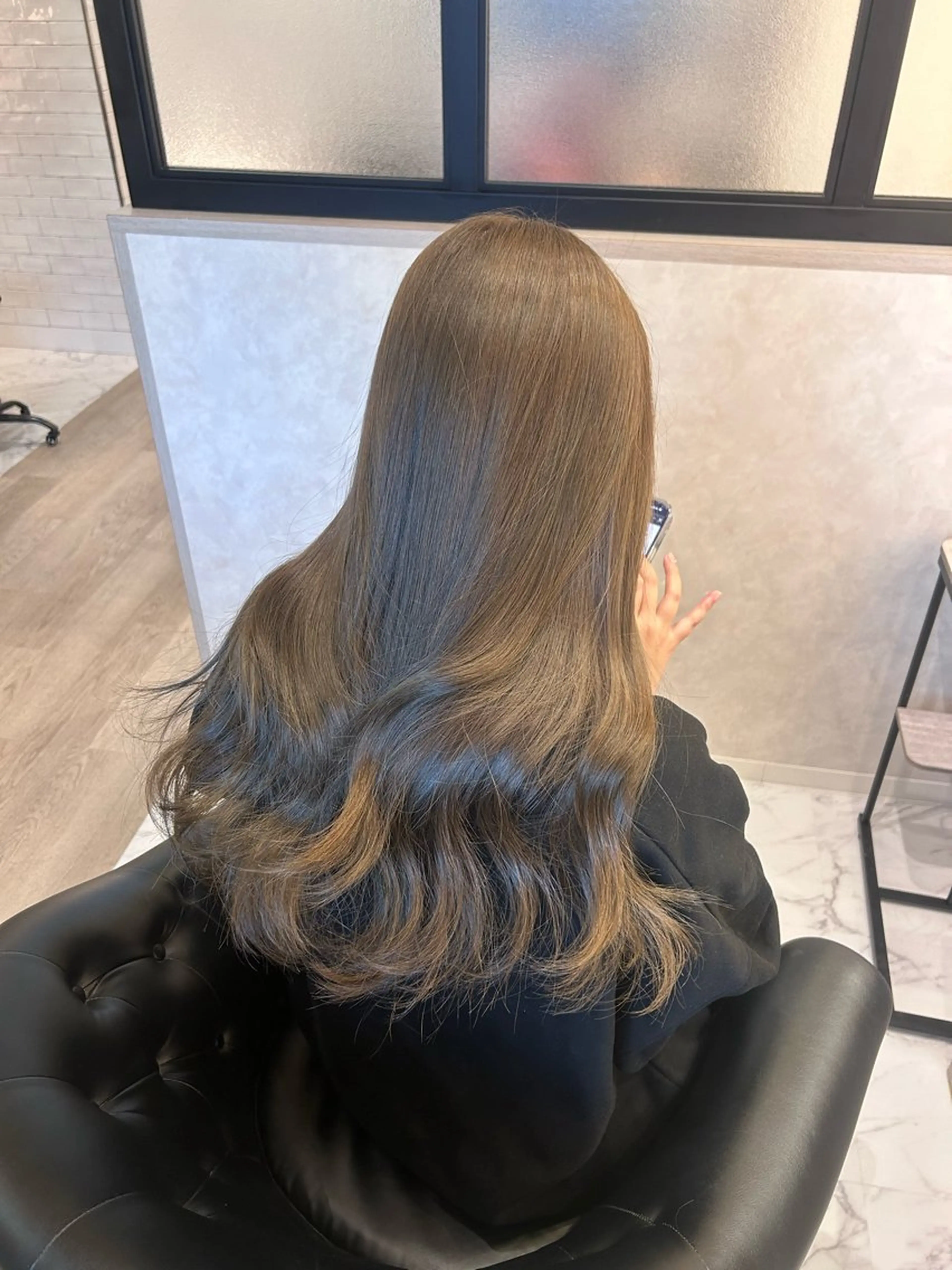 ロング カラー カット ヘアカラー トリートメント &chaLme   心斎橋所属・emi/髪質改善/ 韓国風/艶カラーのヘアスタイル