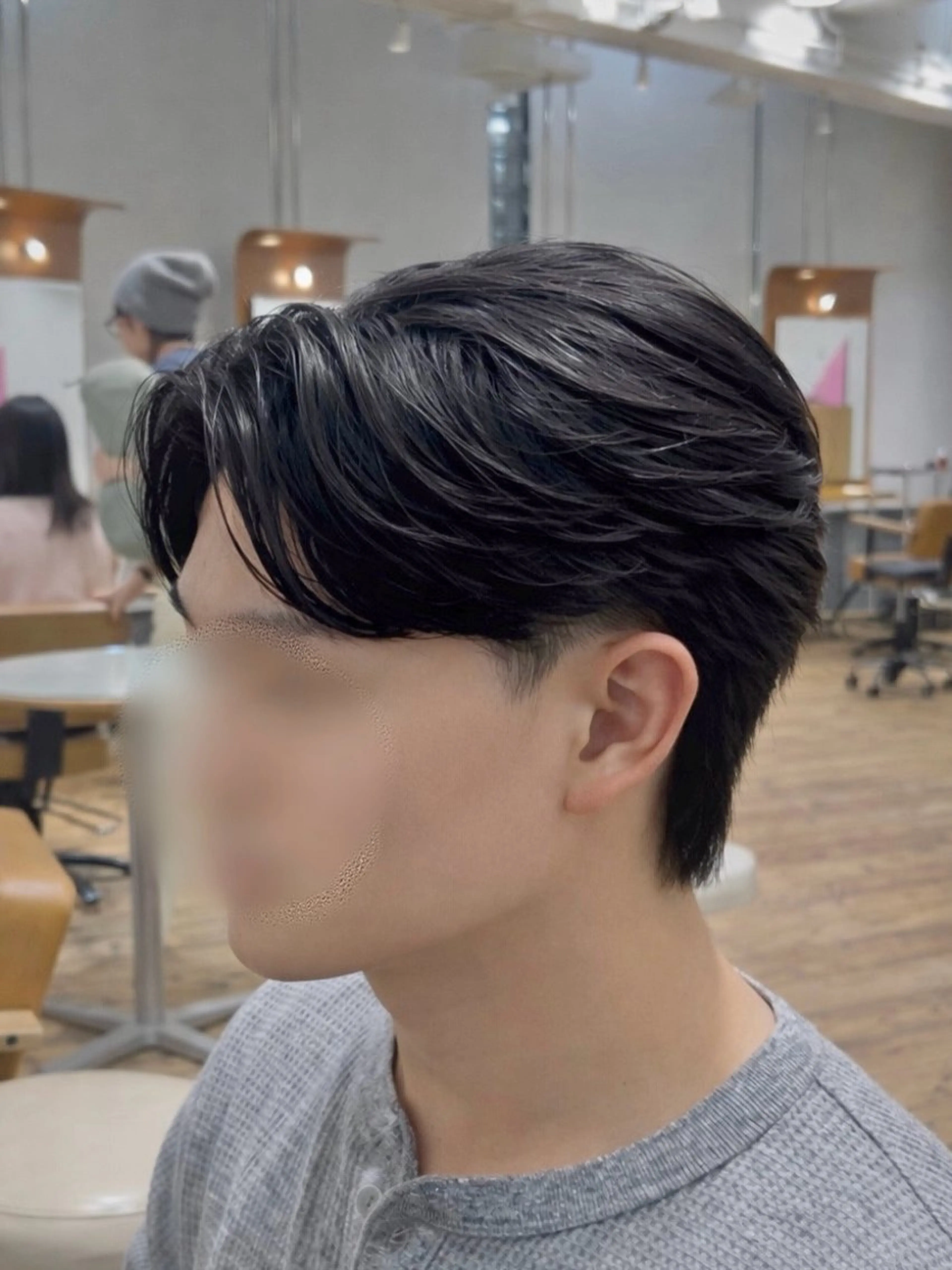 ミディアム パーマ メンズ センターパート Koki/ メンズパーマ特化のヘアスタイル