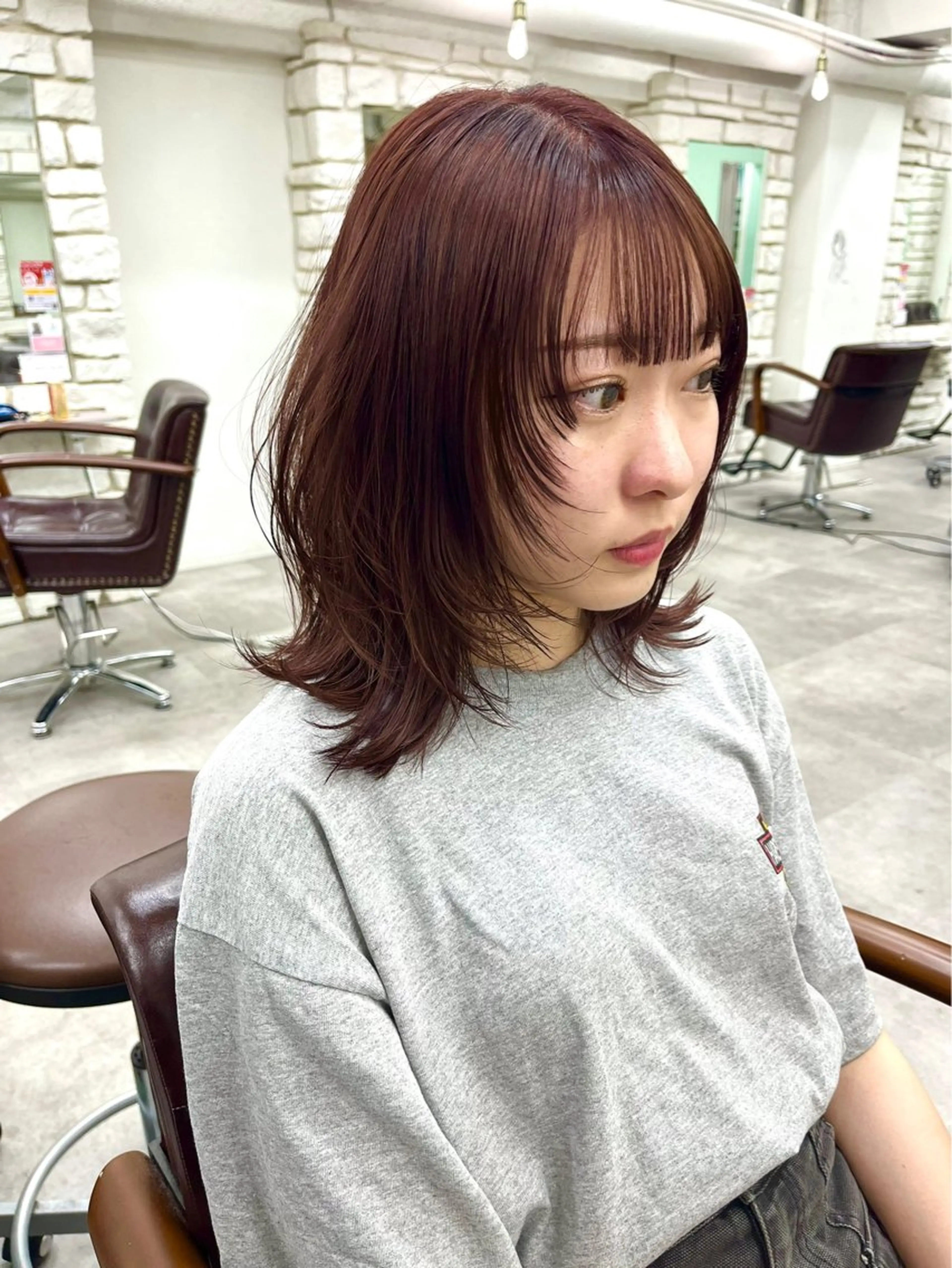 カラー カット ヘアカラー トリートメント 天王寺髪質改善なら よしみさん✨のヘアスタイル