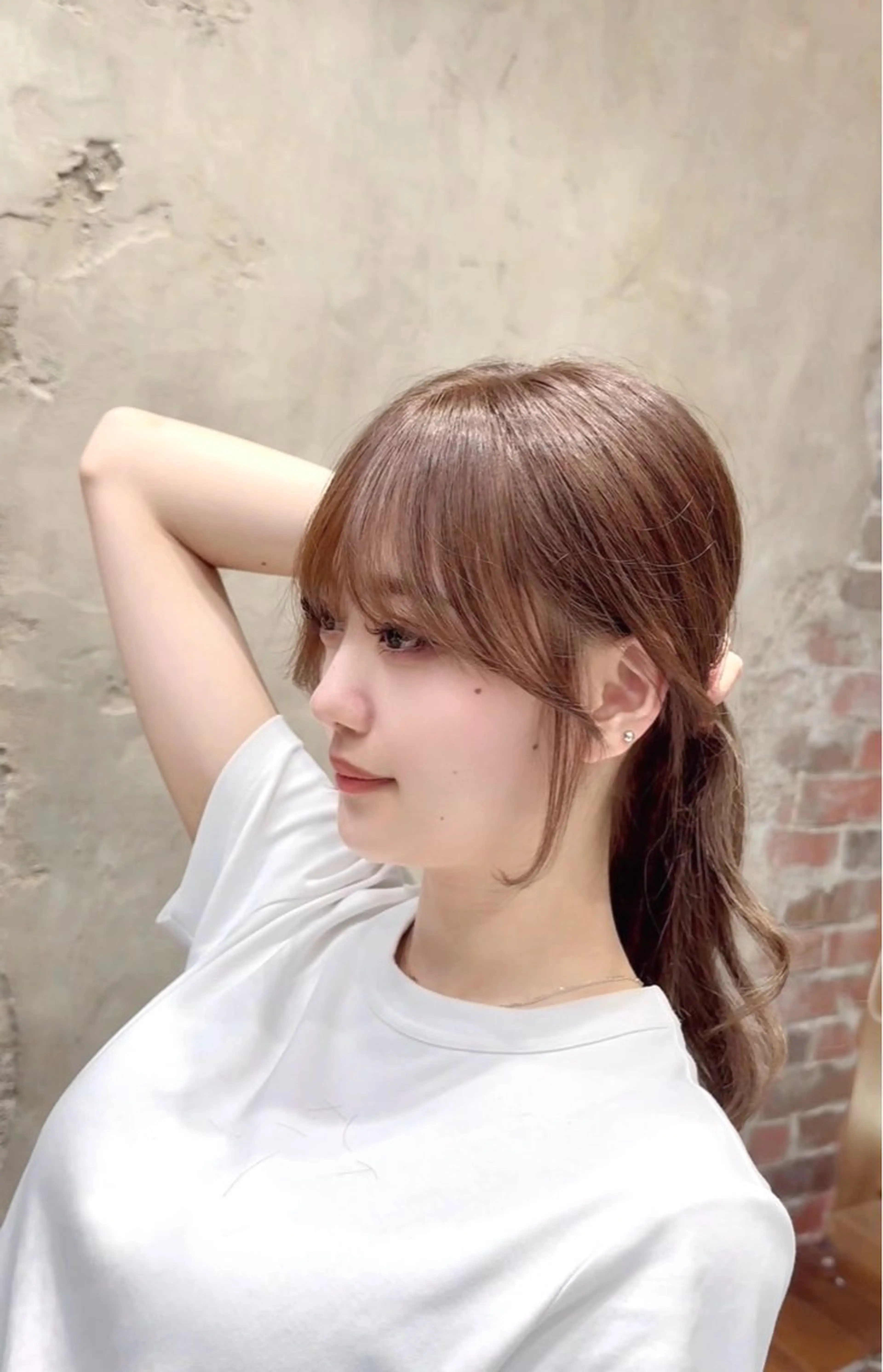 セミロング カット ヘアカラー 新宿/レイヤー 顔周りカット溝手優太のヘアスタイル