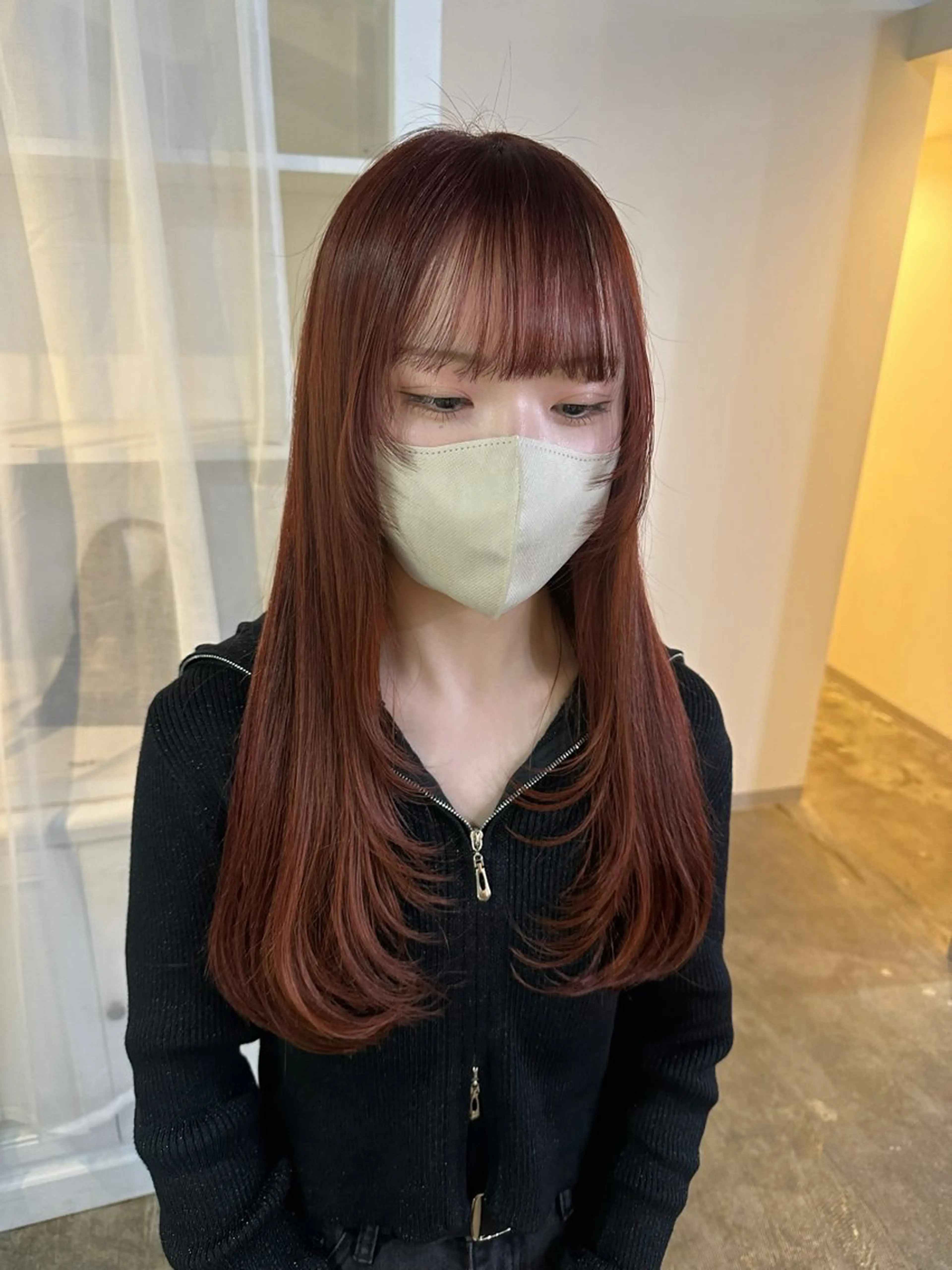 ロング カラー カット ヘアカラー Rinka/梅田/ 透け感カラー🤎のヘアスタイル