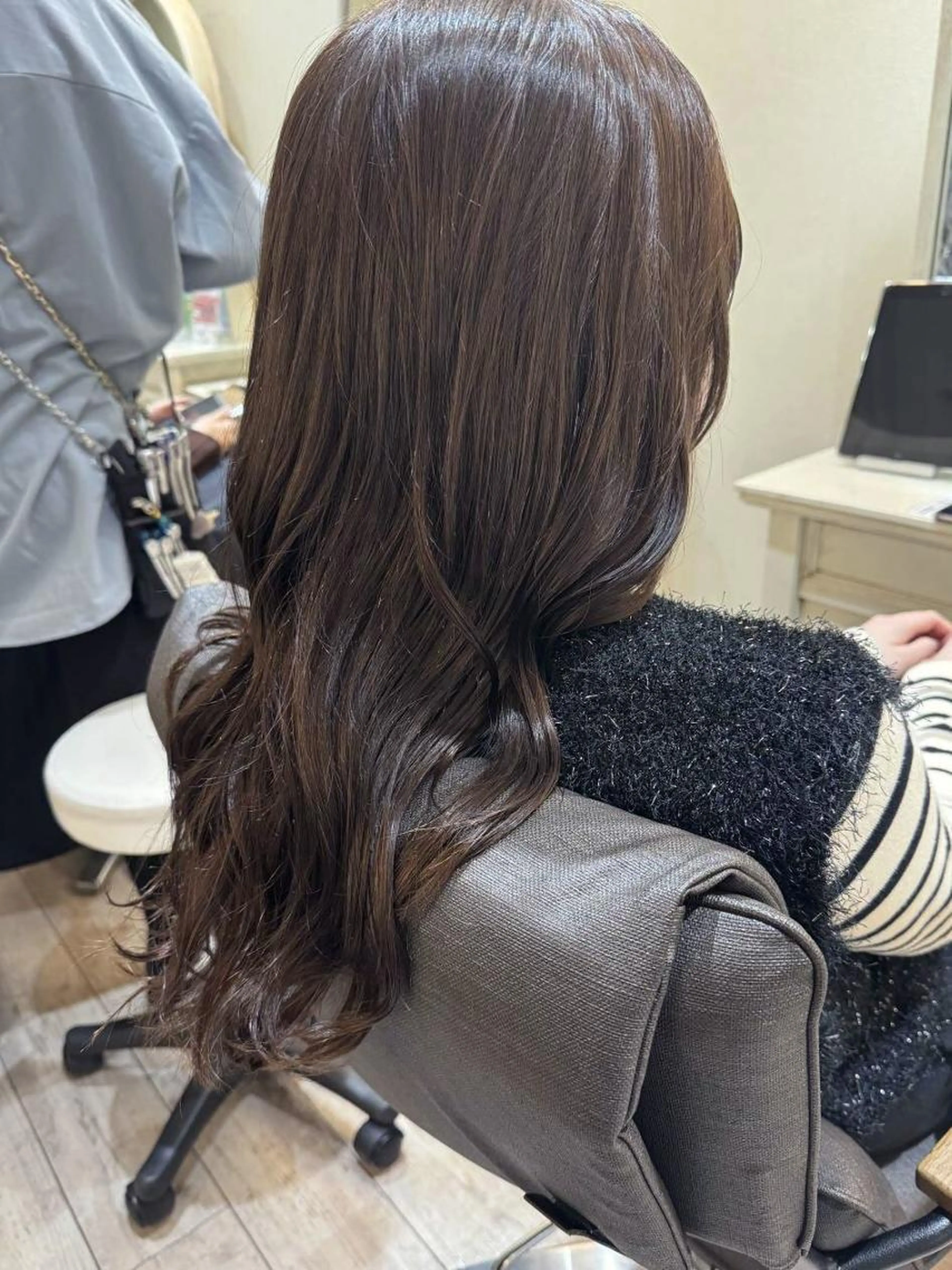 【平日割✨】カット+カラー+3stepハホニコ ラメラメトリートメント🩵の写真