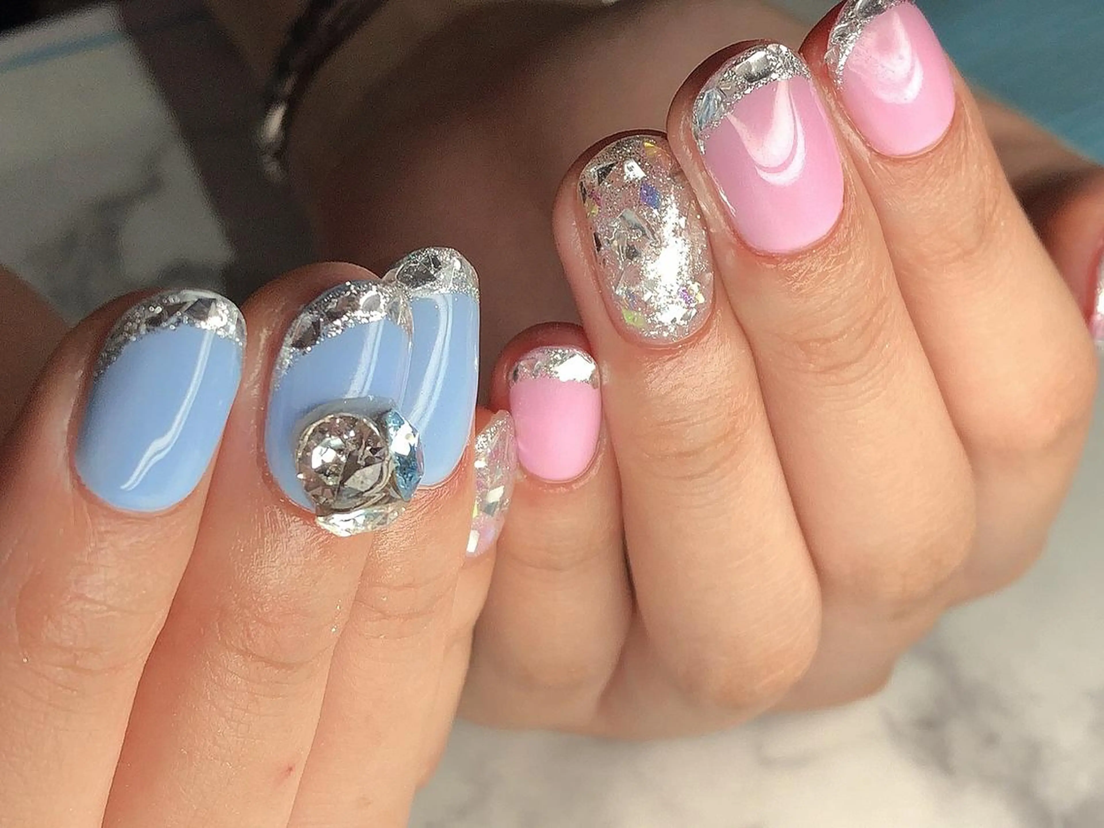 ショート ネイル ハンドネイル 🦋Kiyomi. 🦋のネイルデザイン