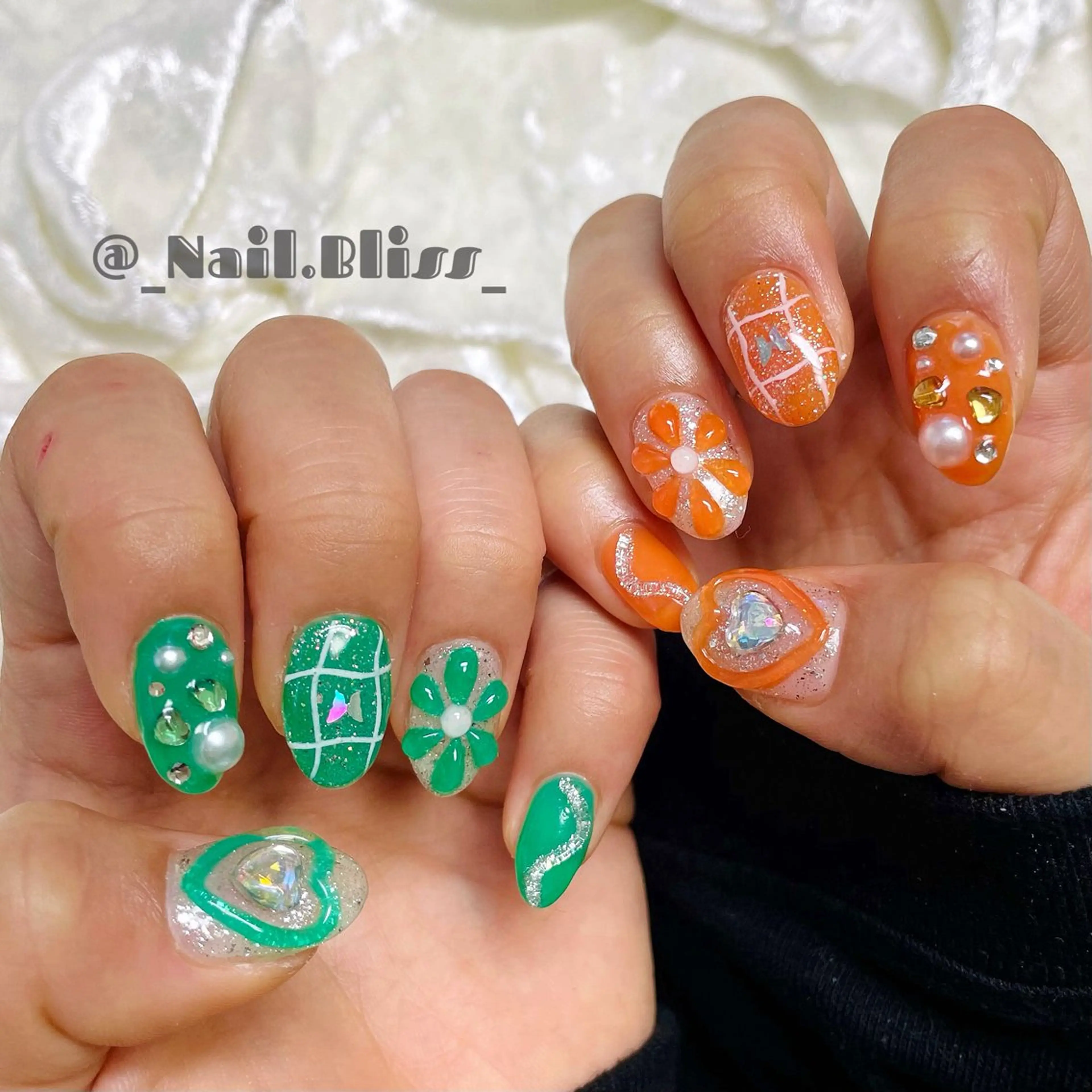 ネイル ぷっくりネイル ハンドネイル NAIL BLISSのネイルデザイン