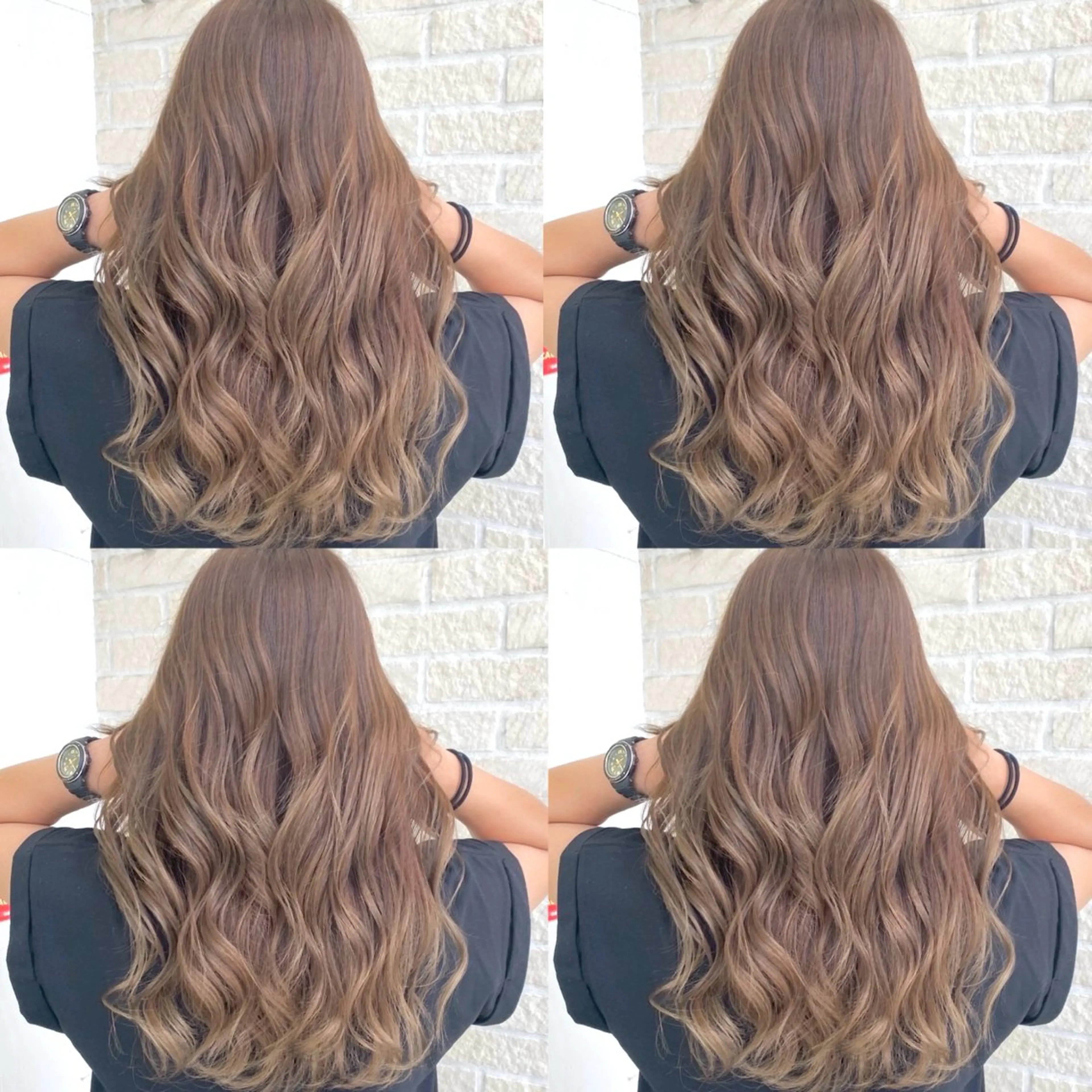 セミロング ヘアカラー 【髪質改善カラー】 あむ·. ⟡ 🖤のヘアスタイル