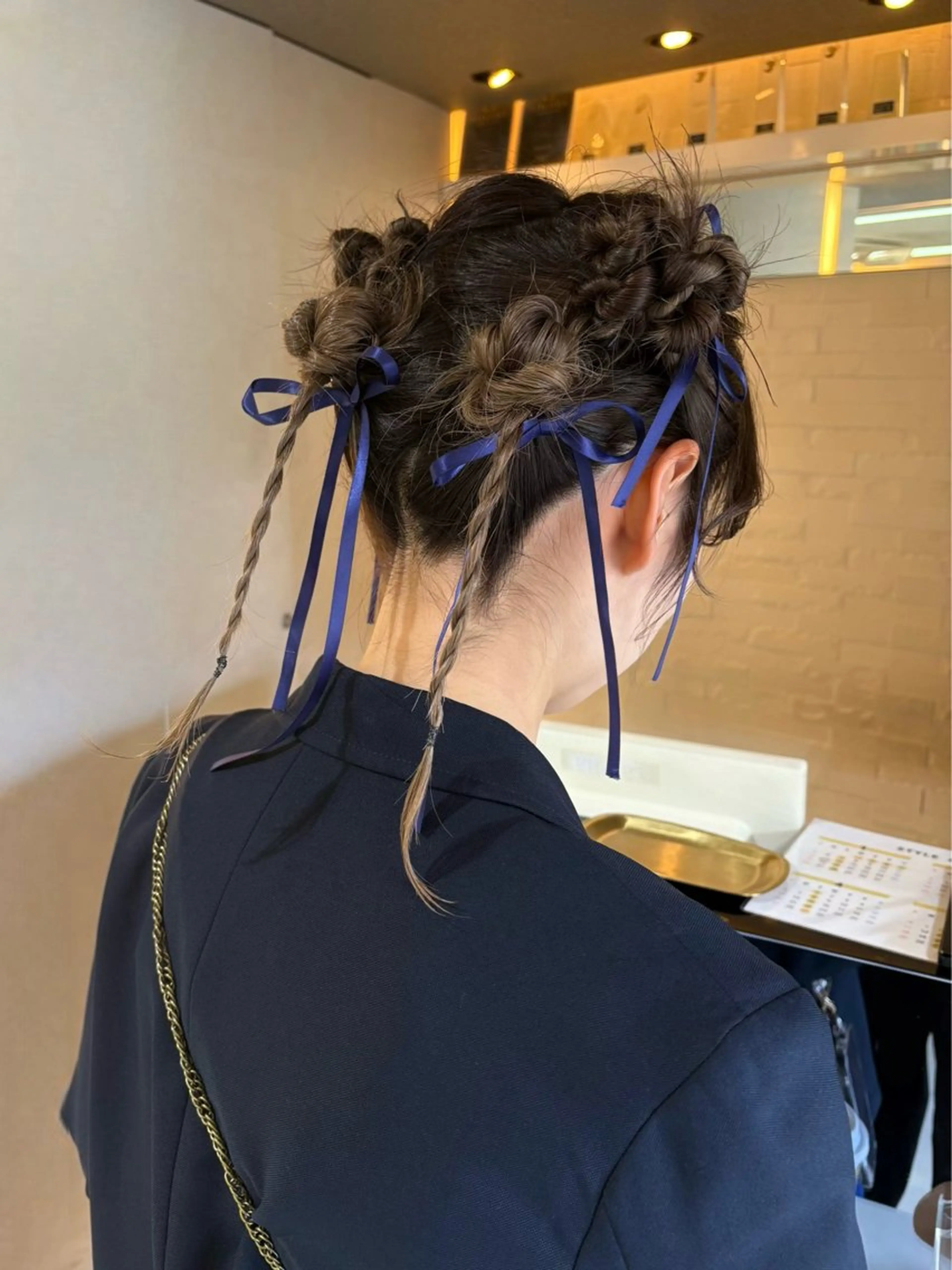 セミロング ヘアアレンジ ヘアセット ヘアセット／眉毛カッ ト/Nana〻のヘアスタイル