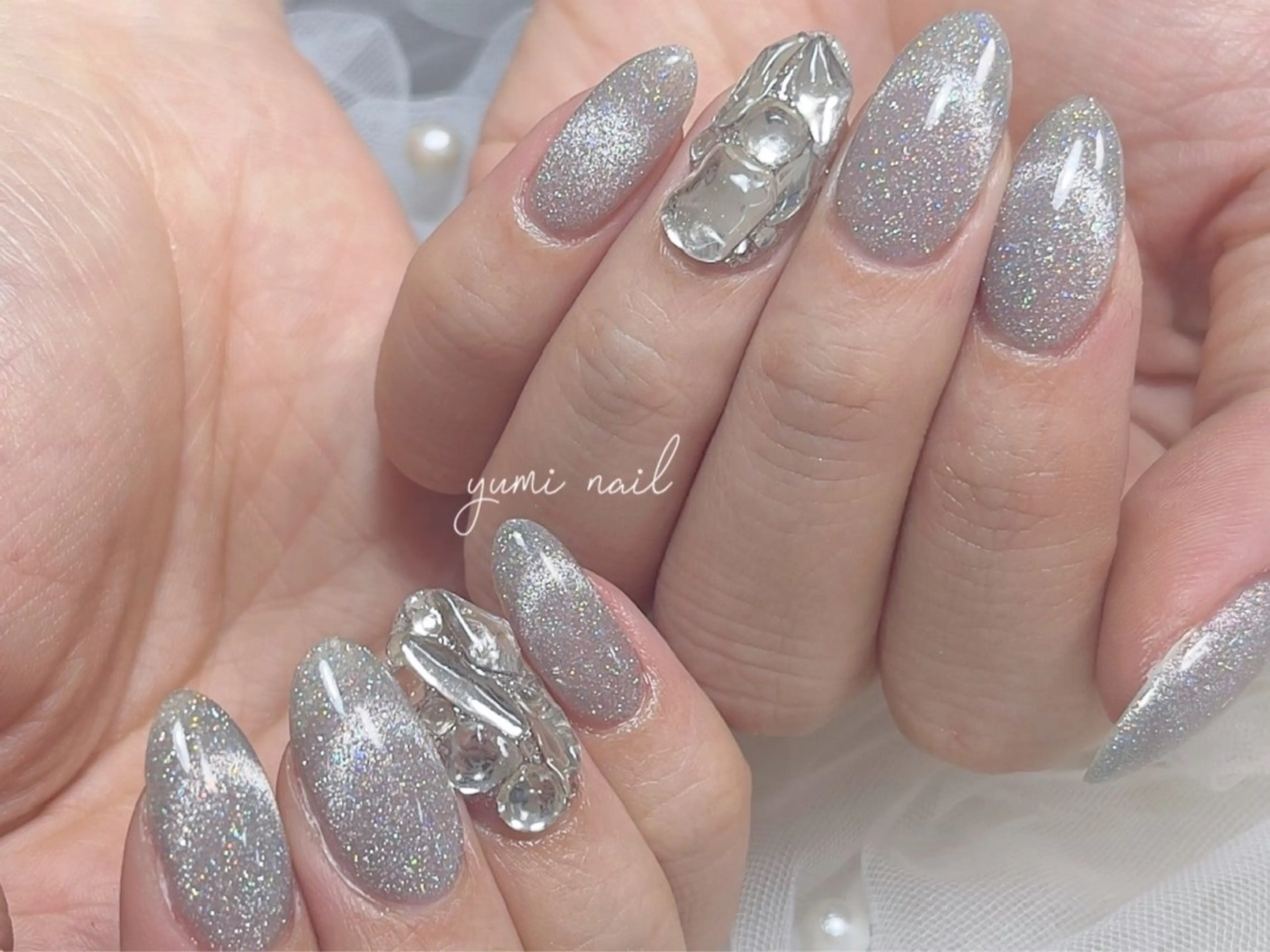 ネイル ハンドネイル 𝐲𝐮𝐦𝐢🎀 長さ出しデザイン専門のネイルデザイン