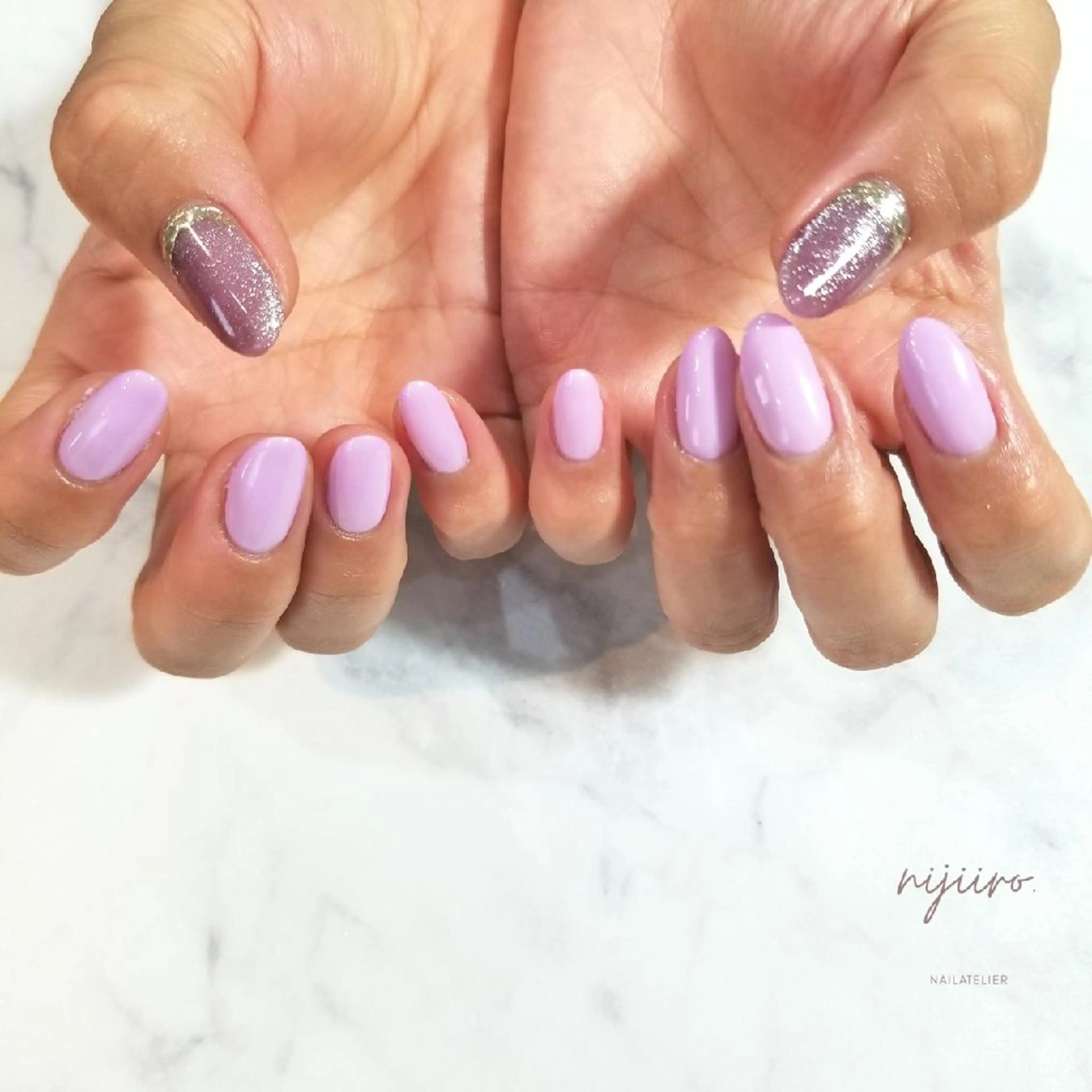 ネイル マグネットネイル ハンドネイル nailatelier nijiiro.所属・nijiiro🌈 サトウのネイルデザイン