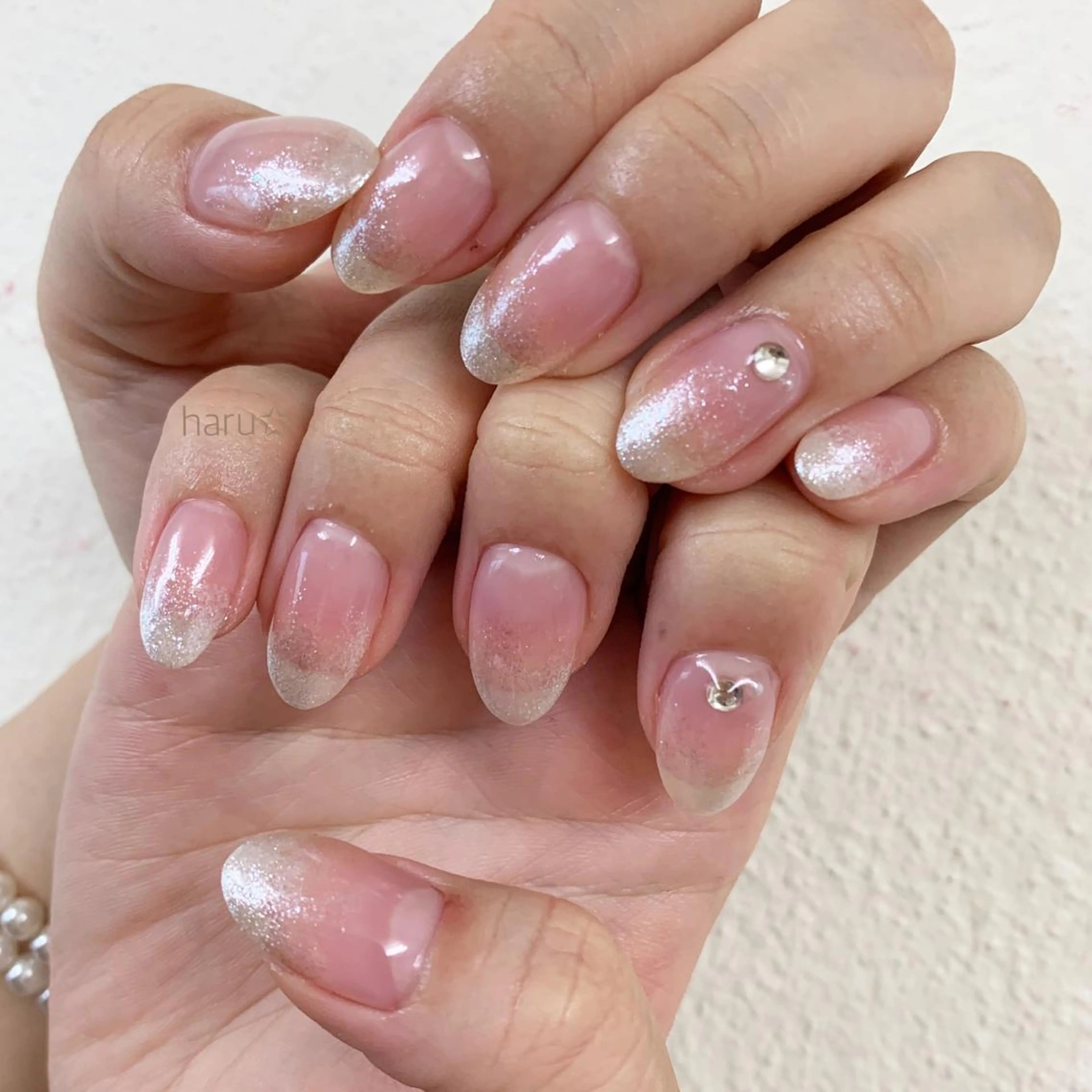 ネイル ラメ(グリッター) ラメグラデーション うにゃねいる ✿ harunaのネイルデザイン