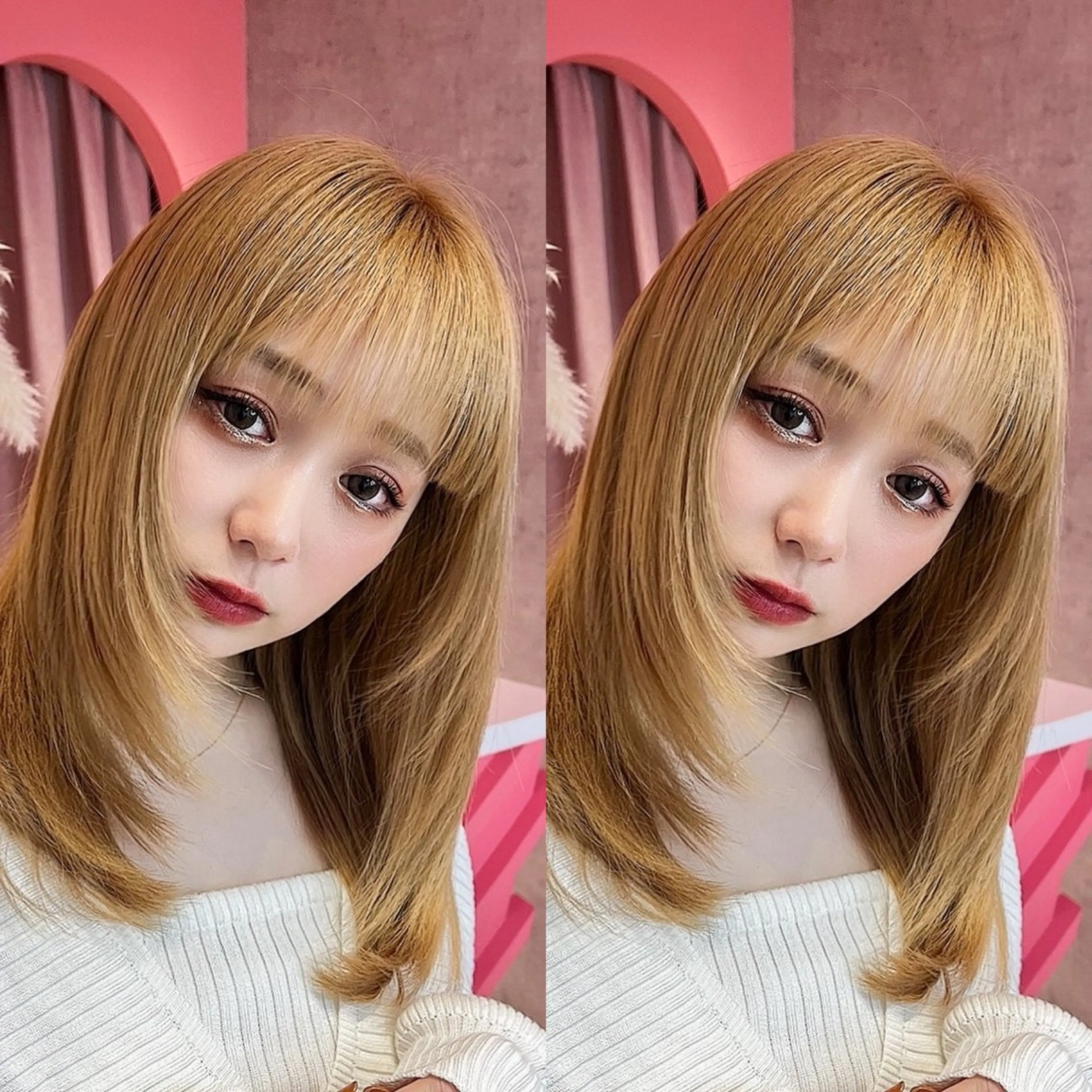 ミディアム 山崎/ボブ縮毛矯正 レイヤー髪質改善のヘアスタイル