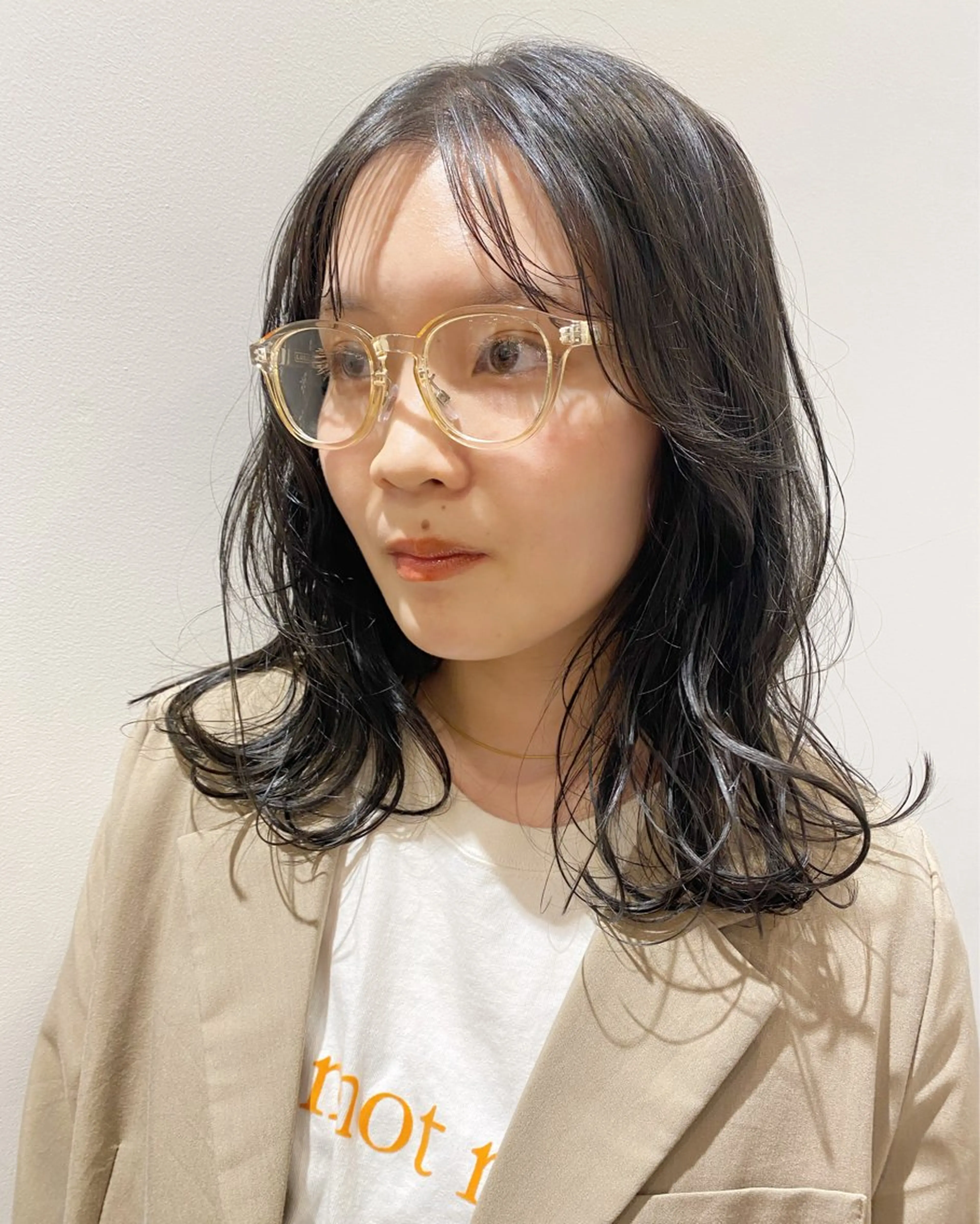 セミロング パーマ 門崎未依/レイヤー/ メンズカット🪿🌼のヘアスタイル