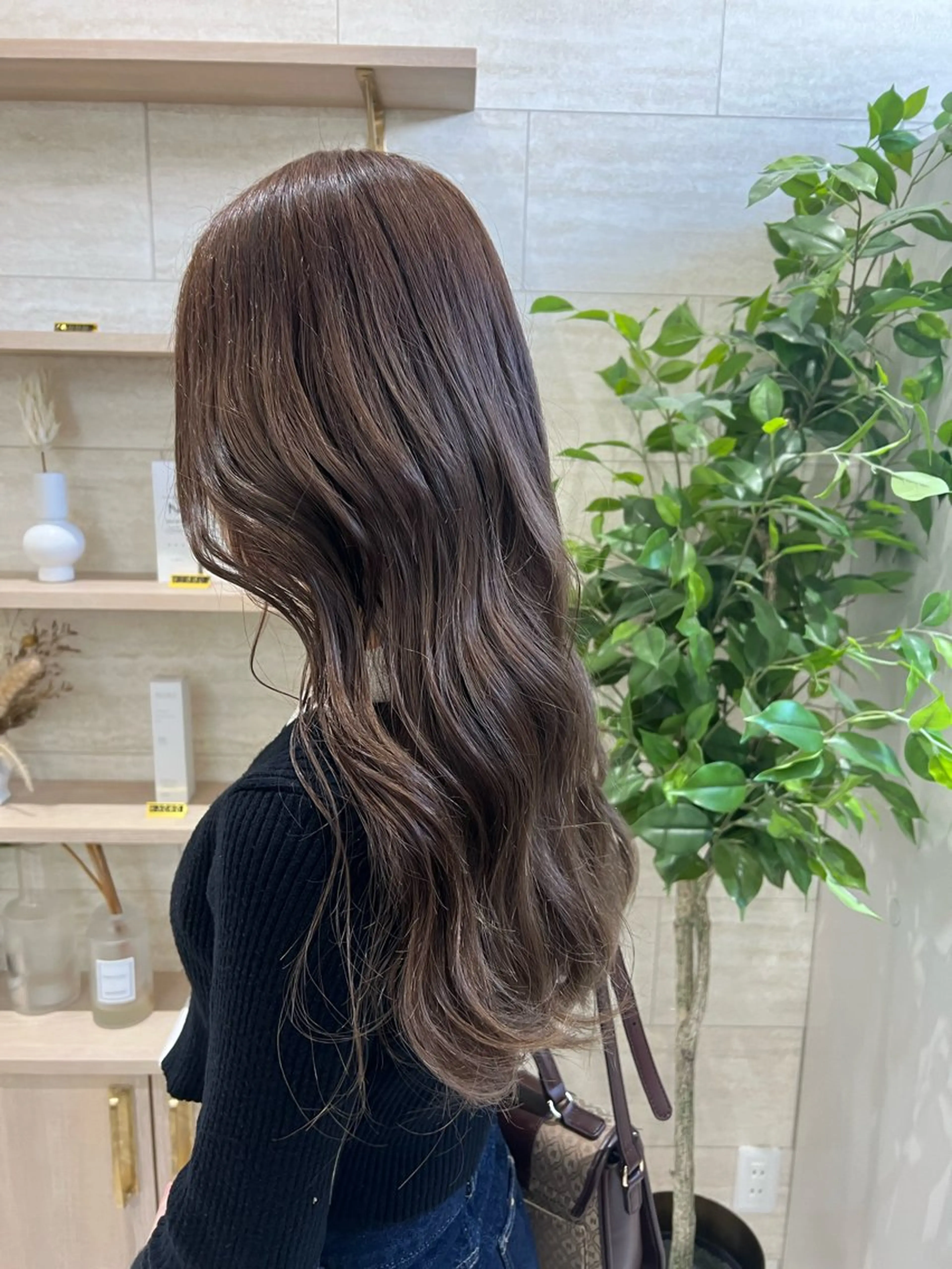 ロング カット ヘアカラー トリートメント 🎀zina/韓国 🎀amiのヘアスタイル