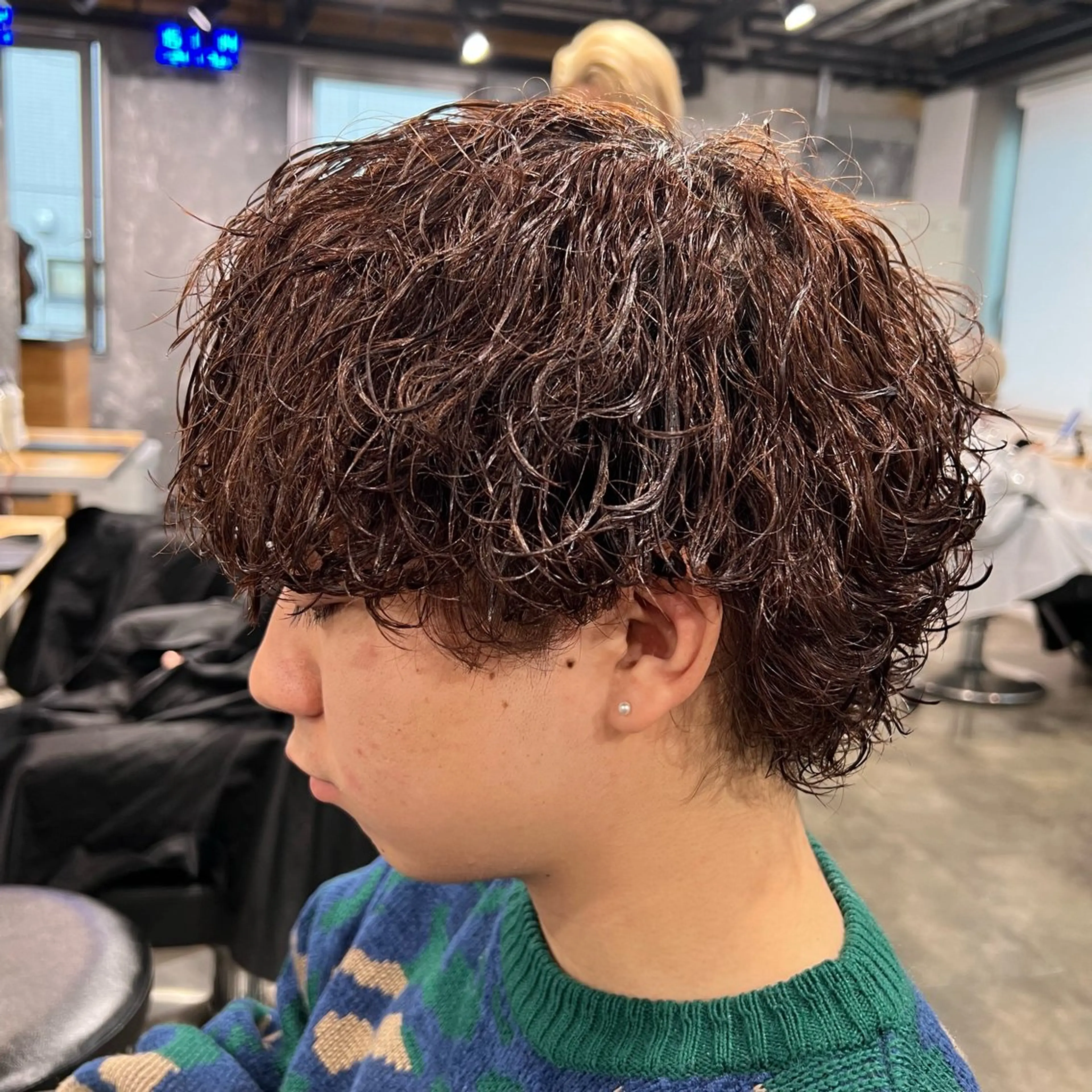 ショート カラー パーマ ヘアアレンジ メンズ キッズ アップバング センターパート メンズハイライト マッシュ メンズパーマ 🔷横浜1のパーマ 職人🔷将太郎のヘアスタイル