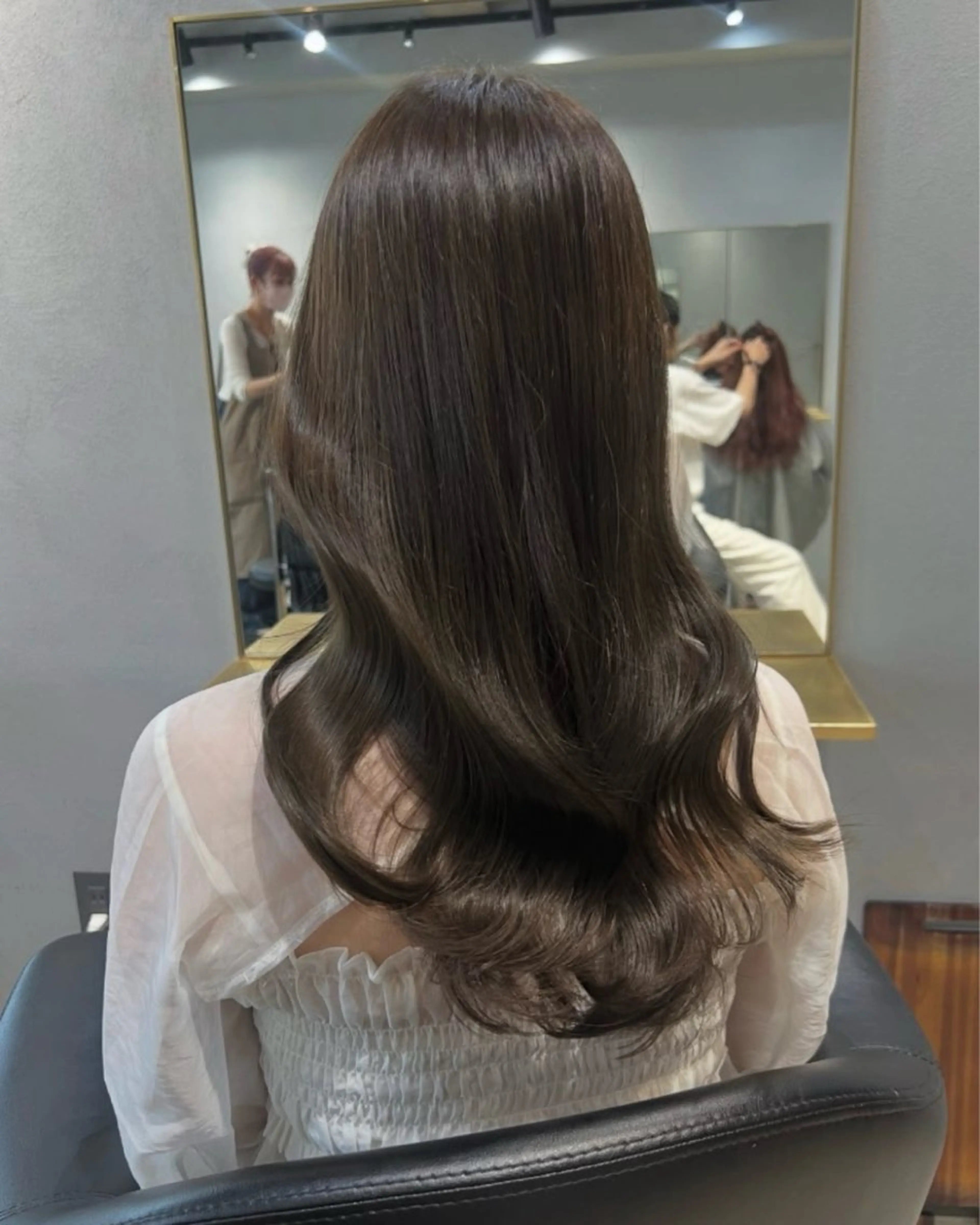 セミロング カラー カット ヘアカラー akane/ベージュ /オリーブ/ブラウンのヘアスタイル