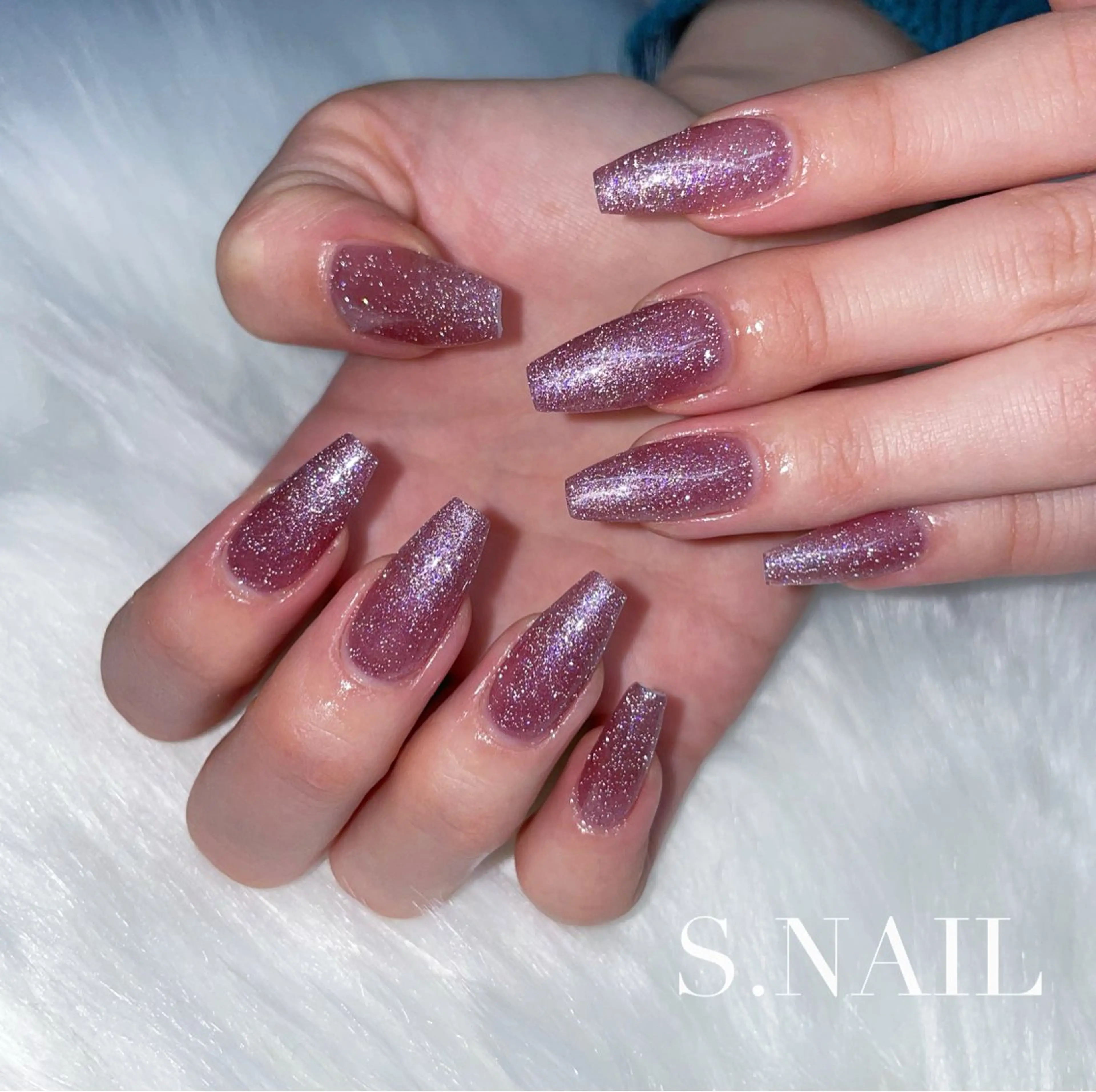 ネイル フラッシュネイル ピンク ハンドネイル S♡NAIL所属・S.NAIL Suuのネイルデザイン