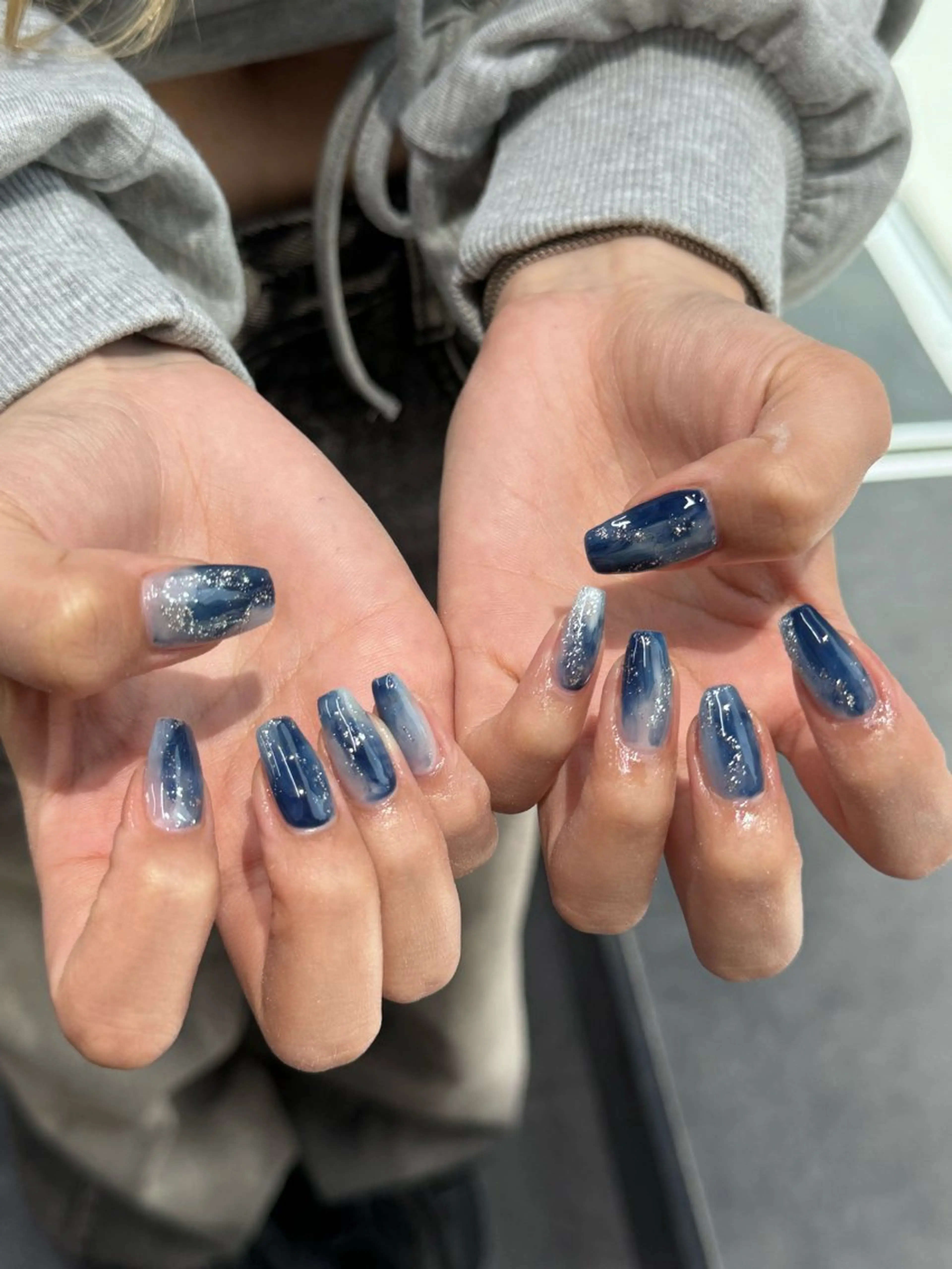 ネイル フレンチネイル マグネットネイル メンズネイル ニュアンスネイル ワンカラーネイル ハンドネイル GRANDE大須 Cecil💜のネイルデザイン