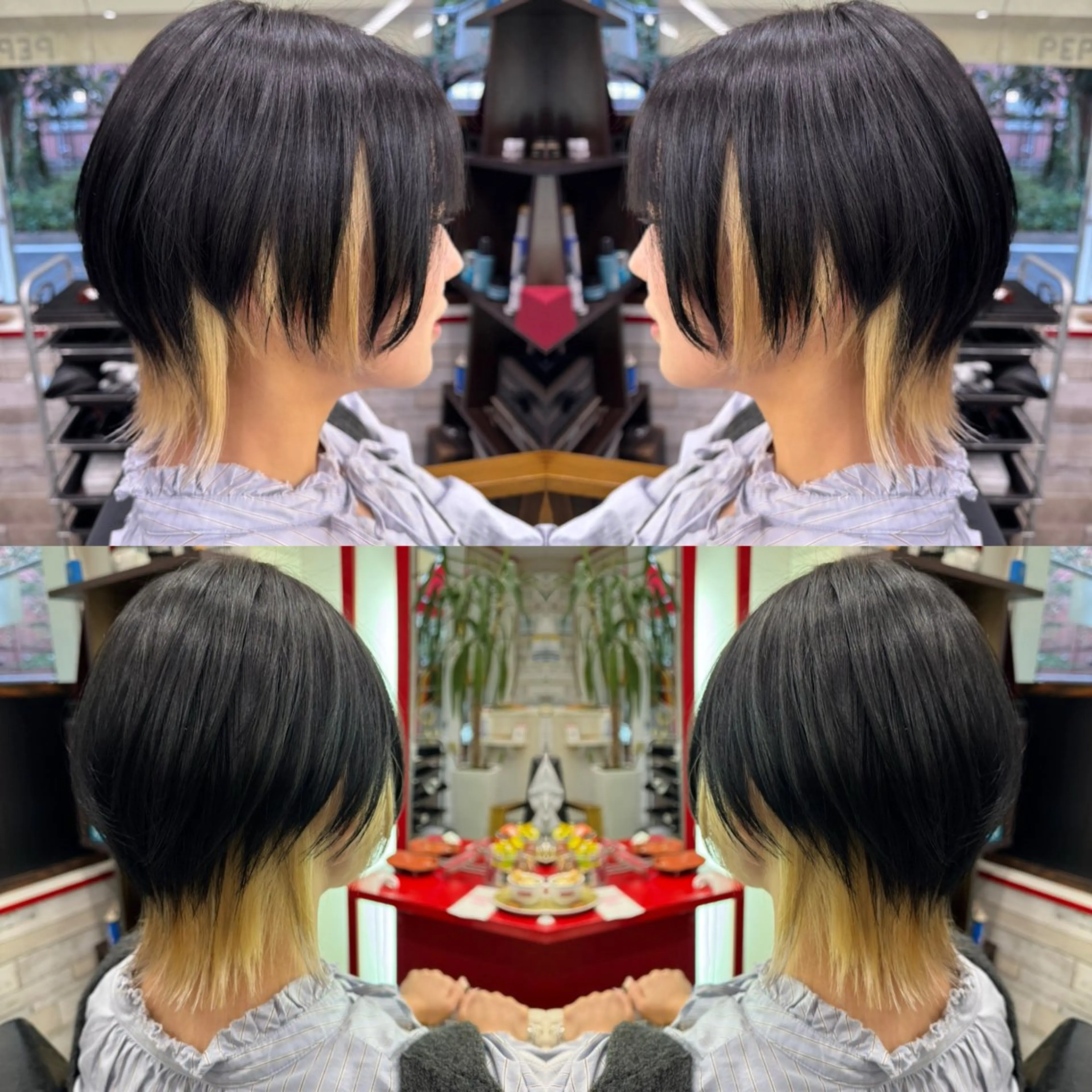 ショート カラー カット ヘアカラー トリートメント "PEPPU "所属・派手髪、ハイトーン ショートヘアShinのヘアスタイル