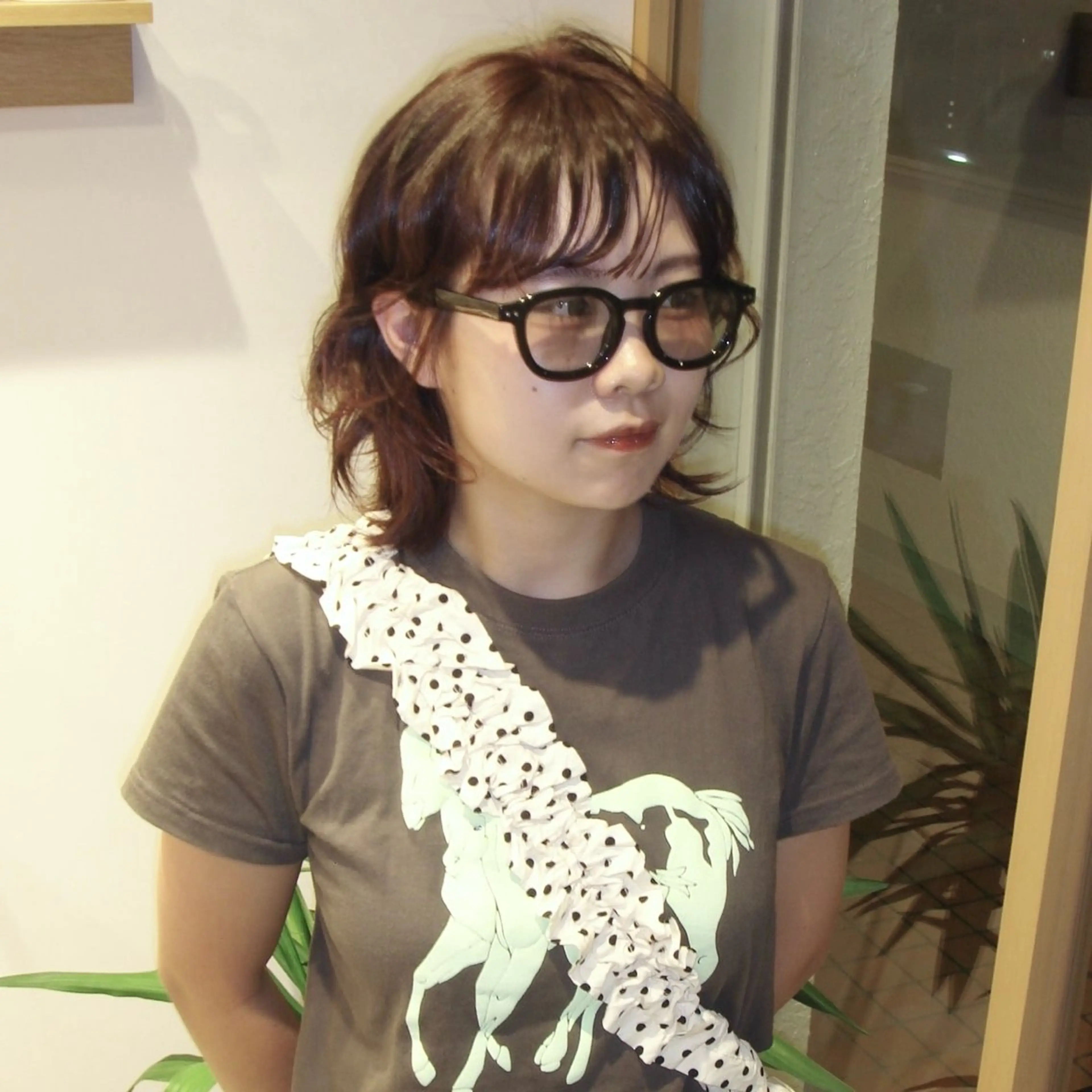 カラー ブラウンカラー オレンジ オレンジブラウン suzu /muku.のヘアスタイル