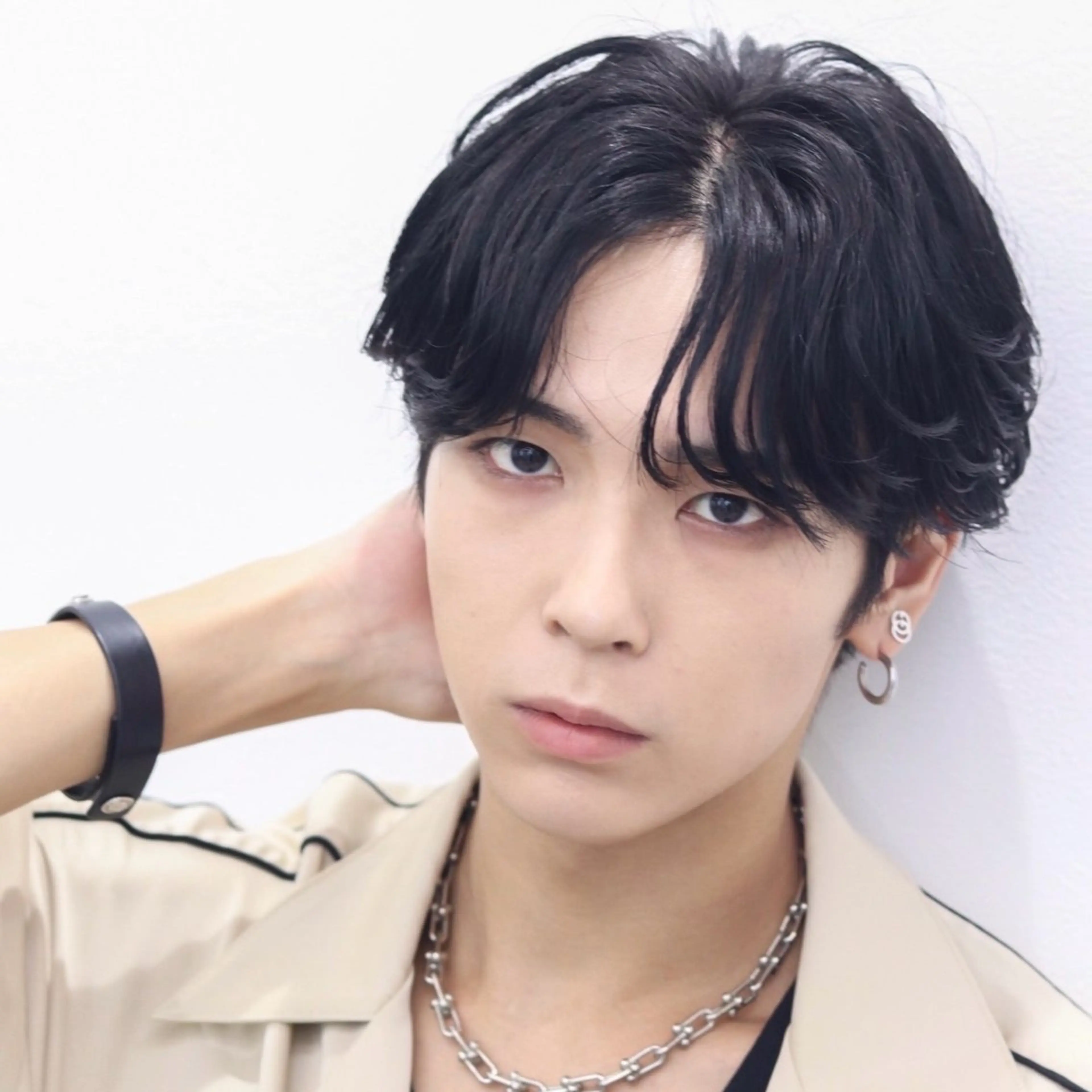 ミディアム カラー パーマ メンズ カット シースルーマッシュ/ メンズ/KYOHEIのヘアスタイル