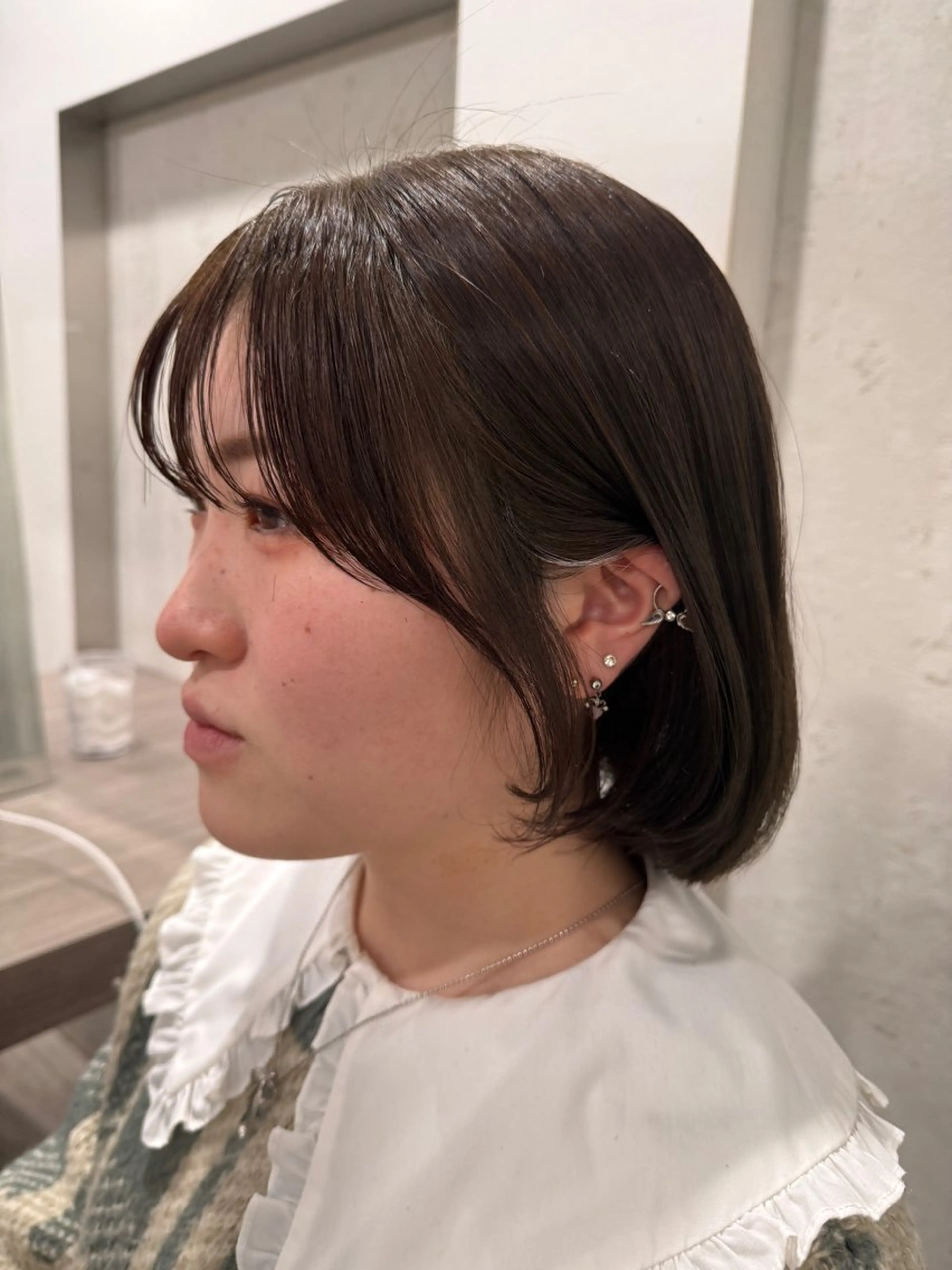 ミディアム カット ヘアカラー 髪質改善カラー/ /表参道/こはるのヘアスタイル