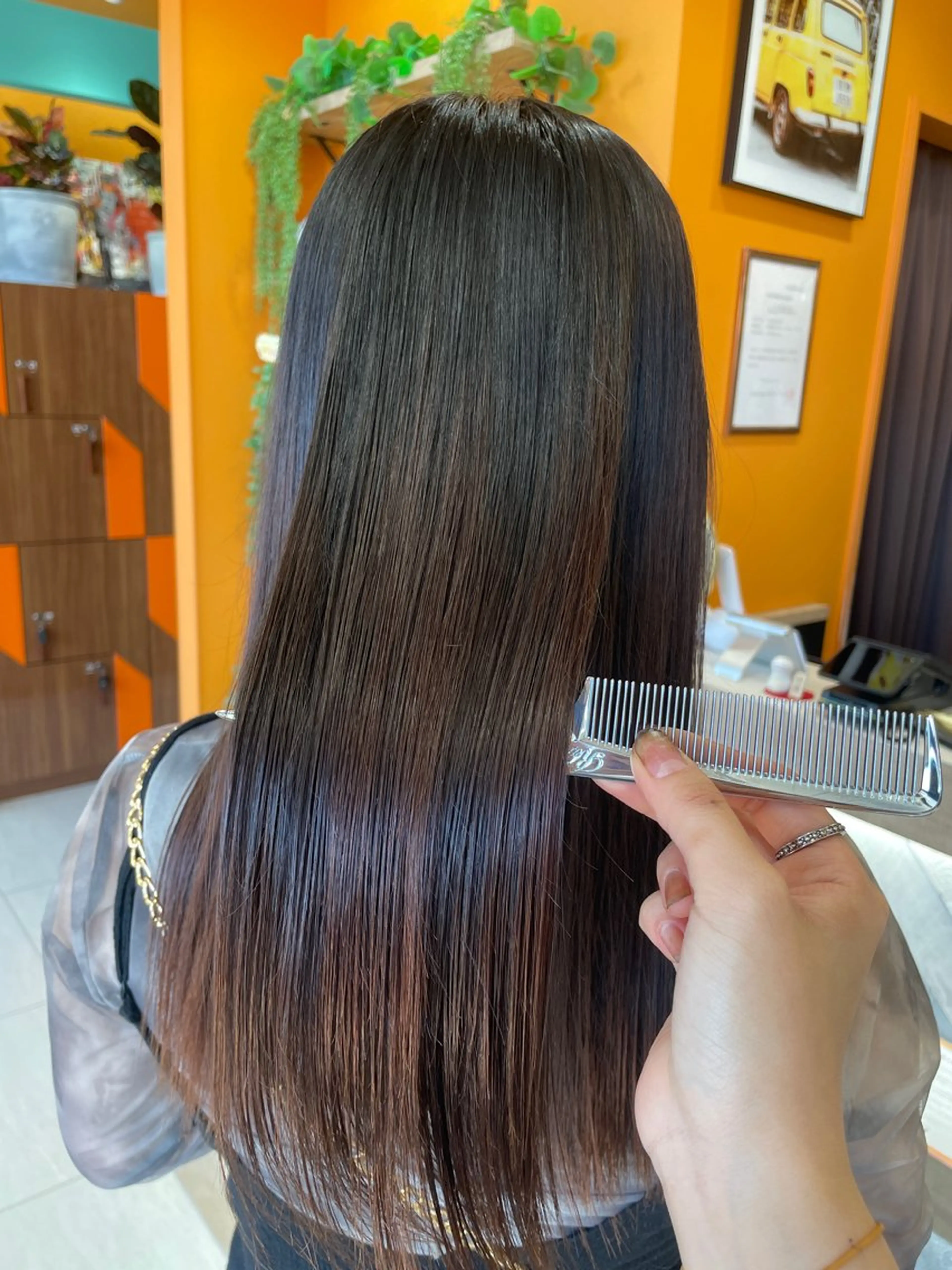 ロング 縮毛矯正 縮毛矯正 カジタ ナミのヘアスタイル