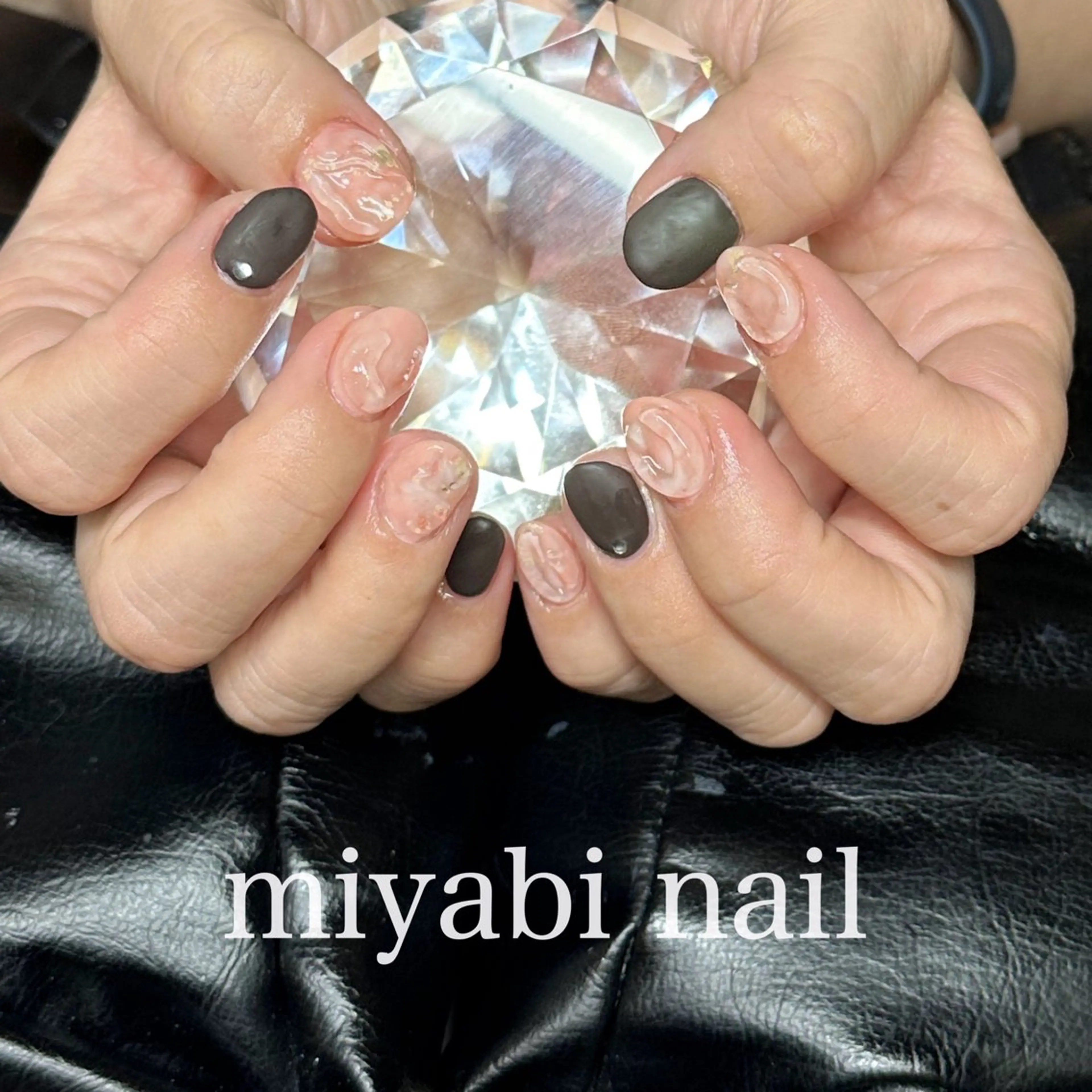 ネイル アートネイル クリアネイル ジェルネイル ラメ(グリッター) マットネイル ハンドネイル miyabi nail 桂川駅近くのネイルデザイン