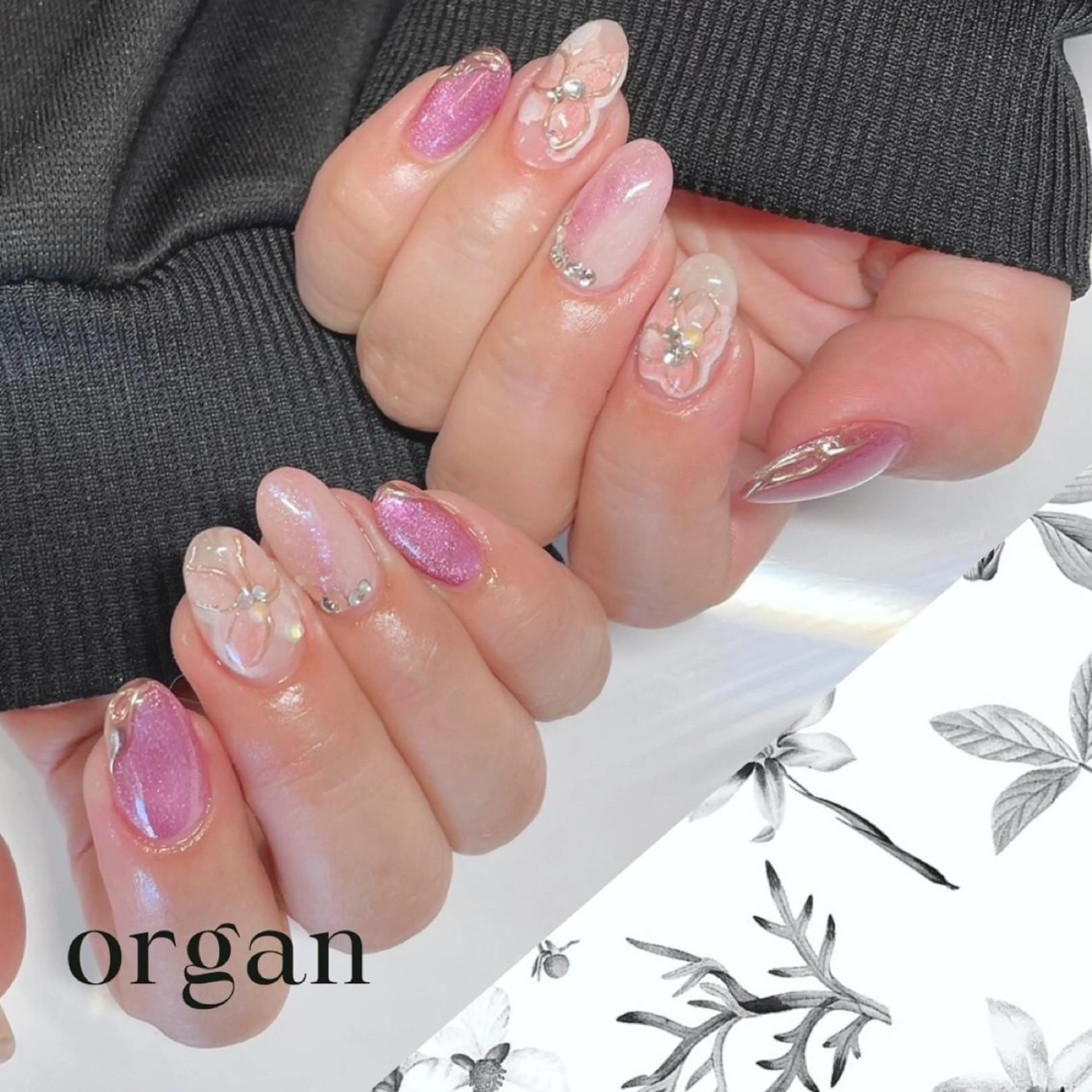 ネイル フラワーネイル 持ち込み 春ネイル 【ＯＲＧＡＮ】 nailのネイルデザイン
