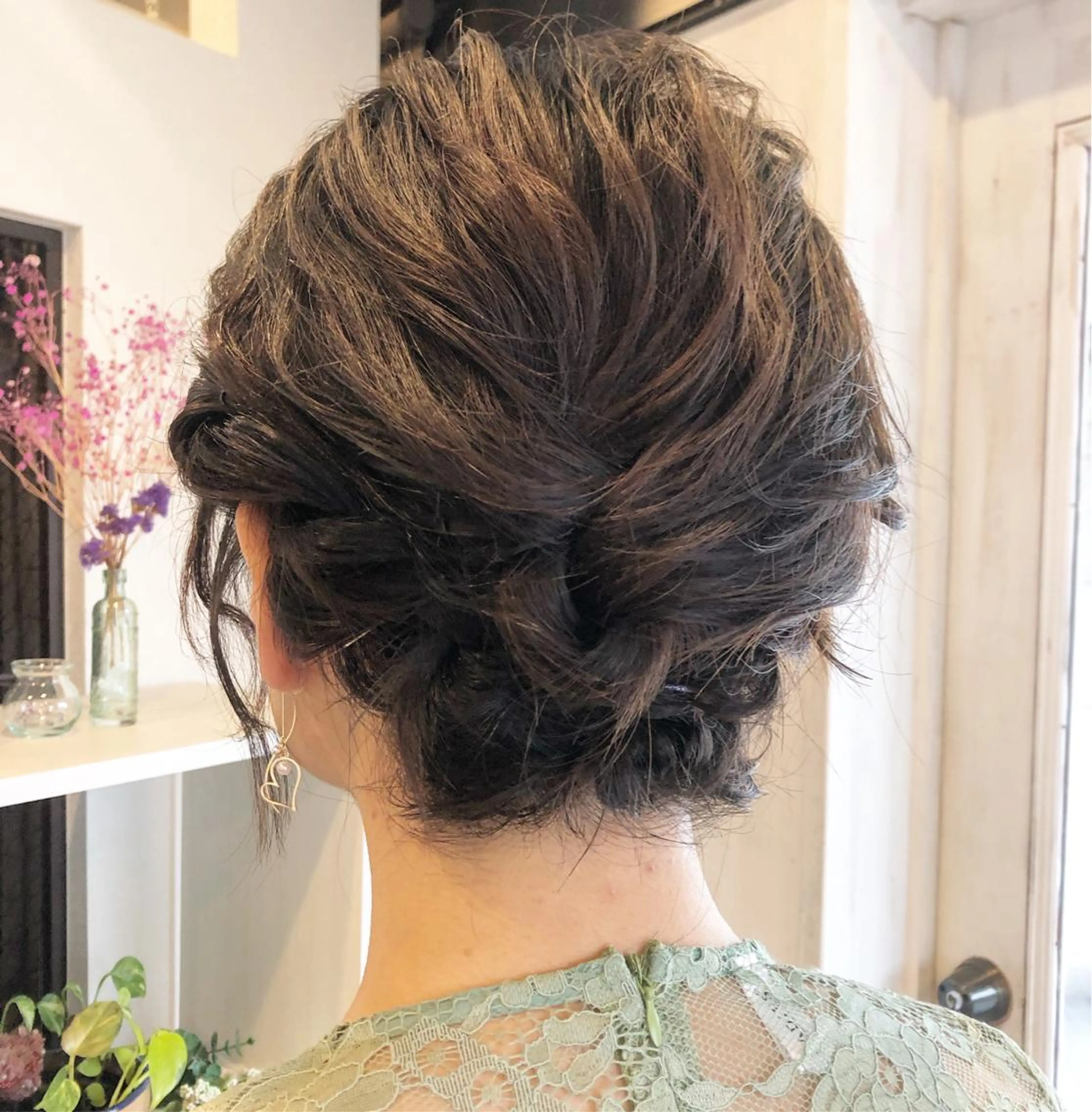 ミディアム ボブ ヘアセット MOLLA 浅香山店所属・谷口ゆめ/縮毛矯正/ 大人女子/眉ワックスのヘアスタイル