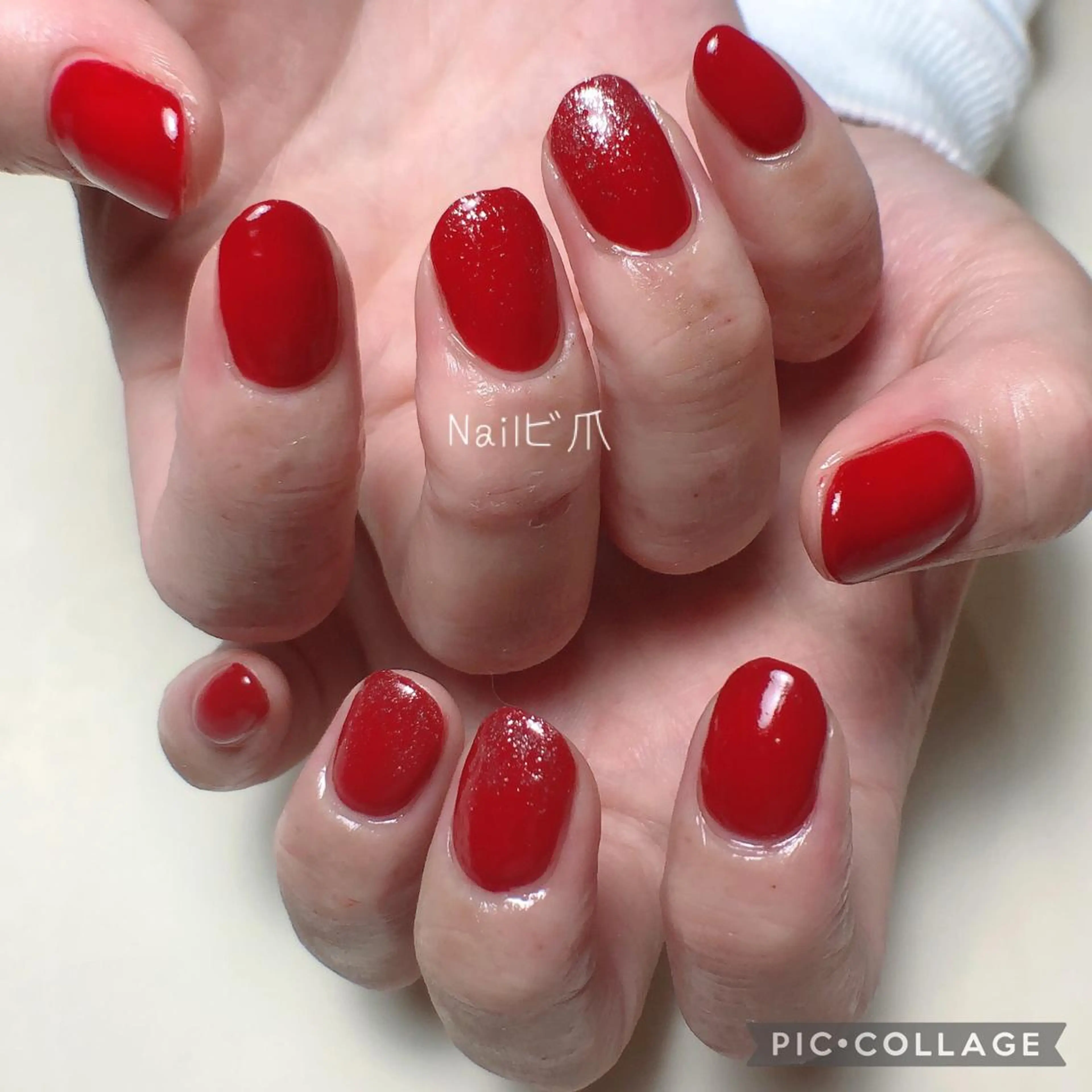 ネイル ラメ(グリッター) ワンカラーネイル Nail ビ爪のネイルデザイン