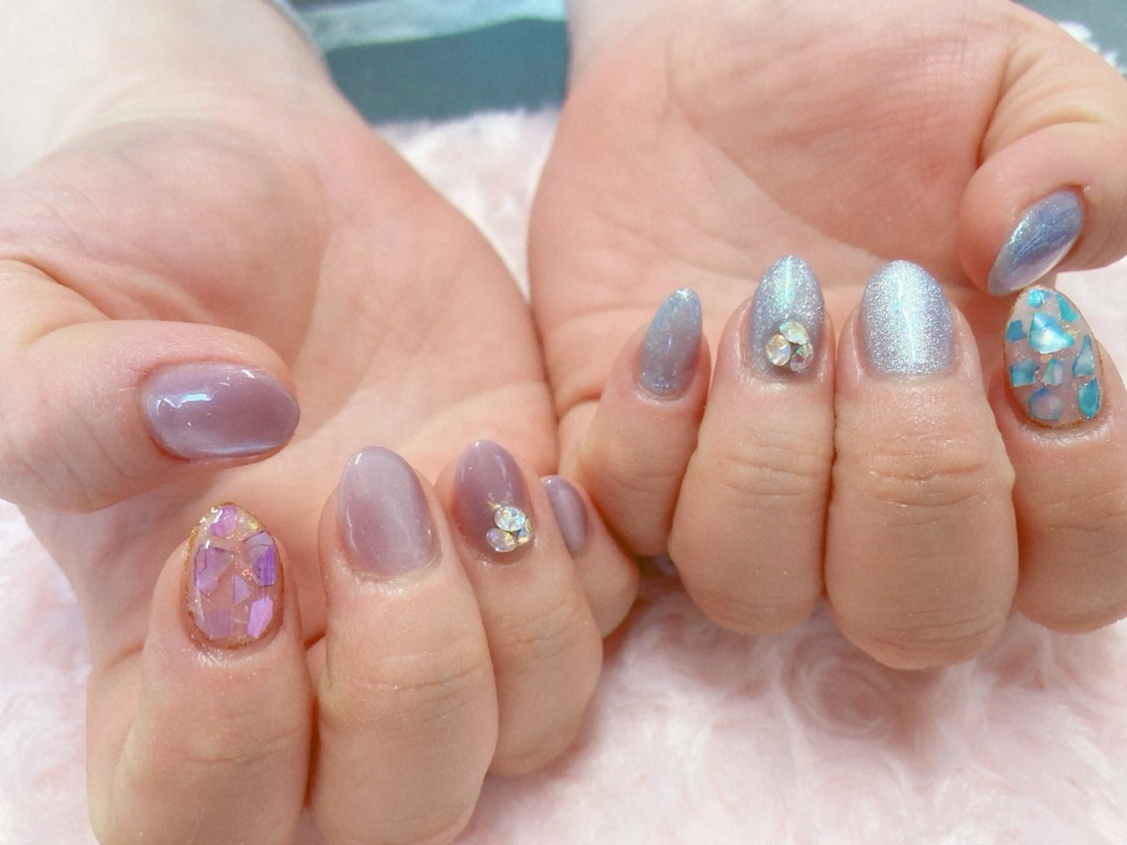 ネイル マグネットネイル フットネイル nail salon Berry所属・前田 りかのネイルデザイン