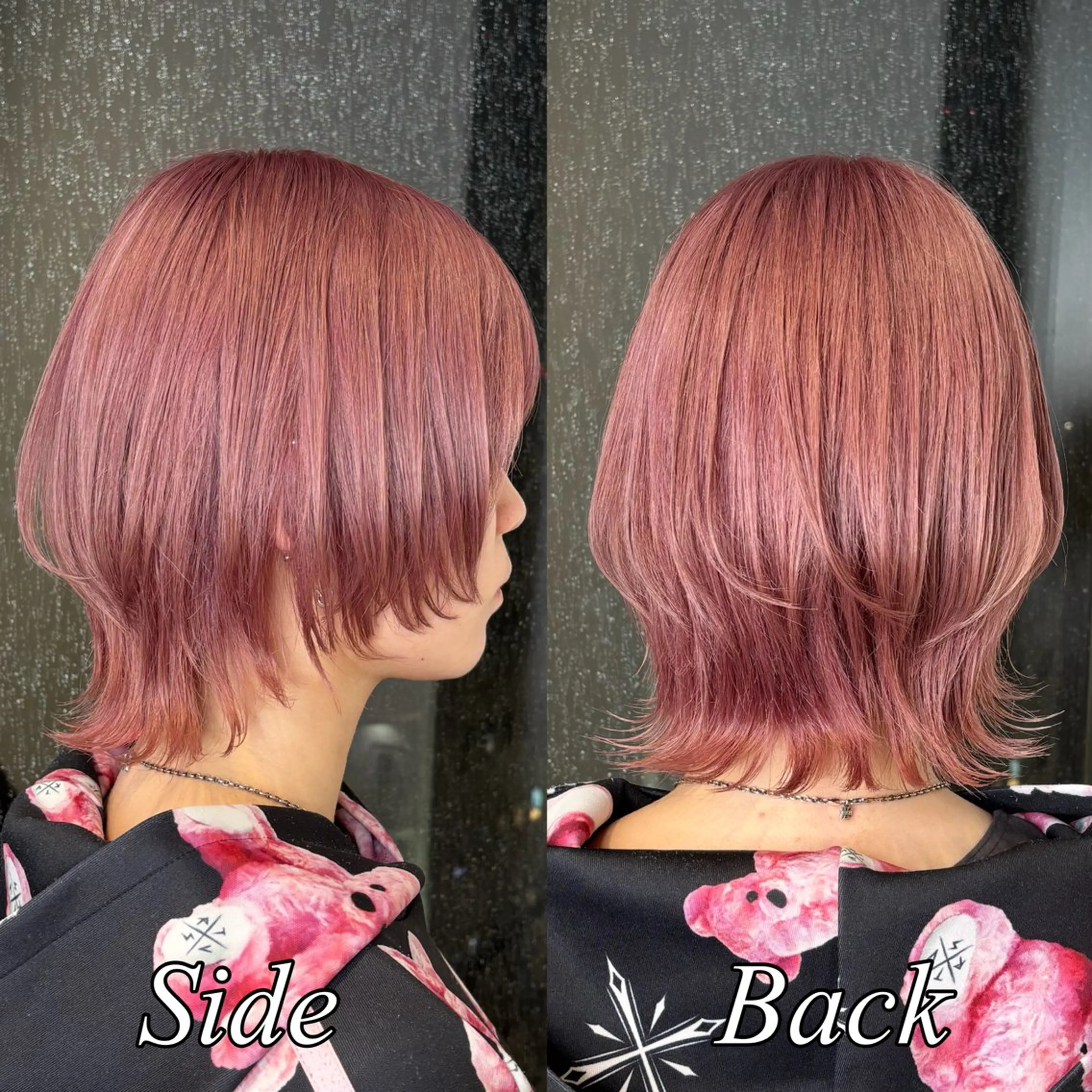 ショート カラー ヘアアレンジ ピンクカラー ウルフカット カット ヘアカラー トリートメント ｲﾝﾅｰｶﾗｰ屋さん 🫧伊藤拓実のヘアスタイル