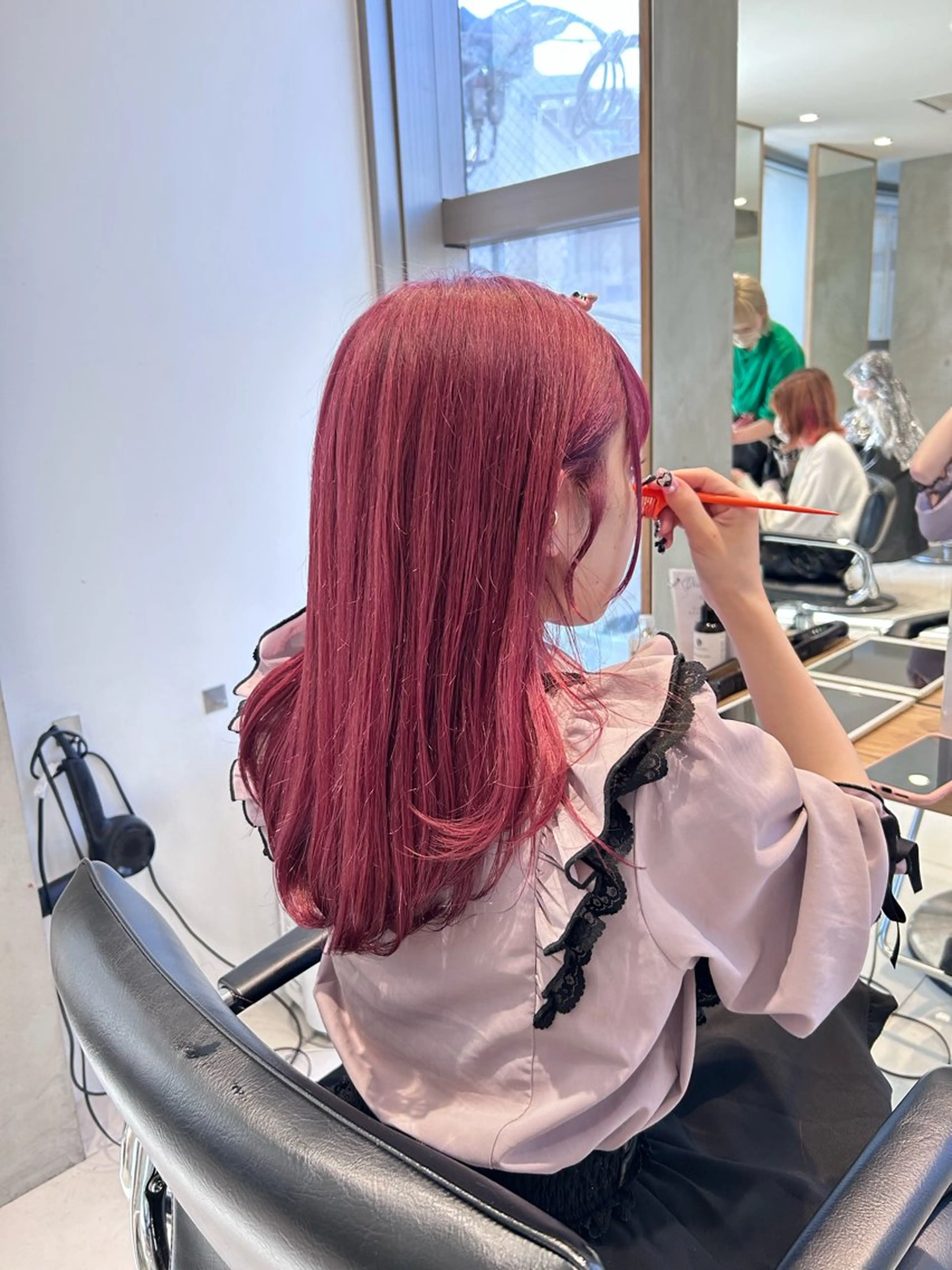 ロング カラー レイヤー小顔ショート 吉田ジョウのヘアスタイル