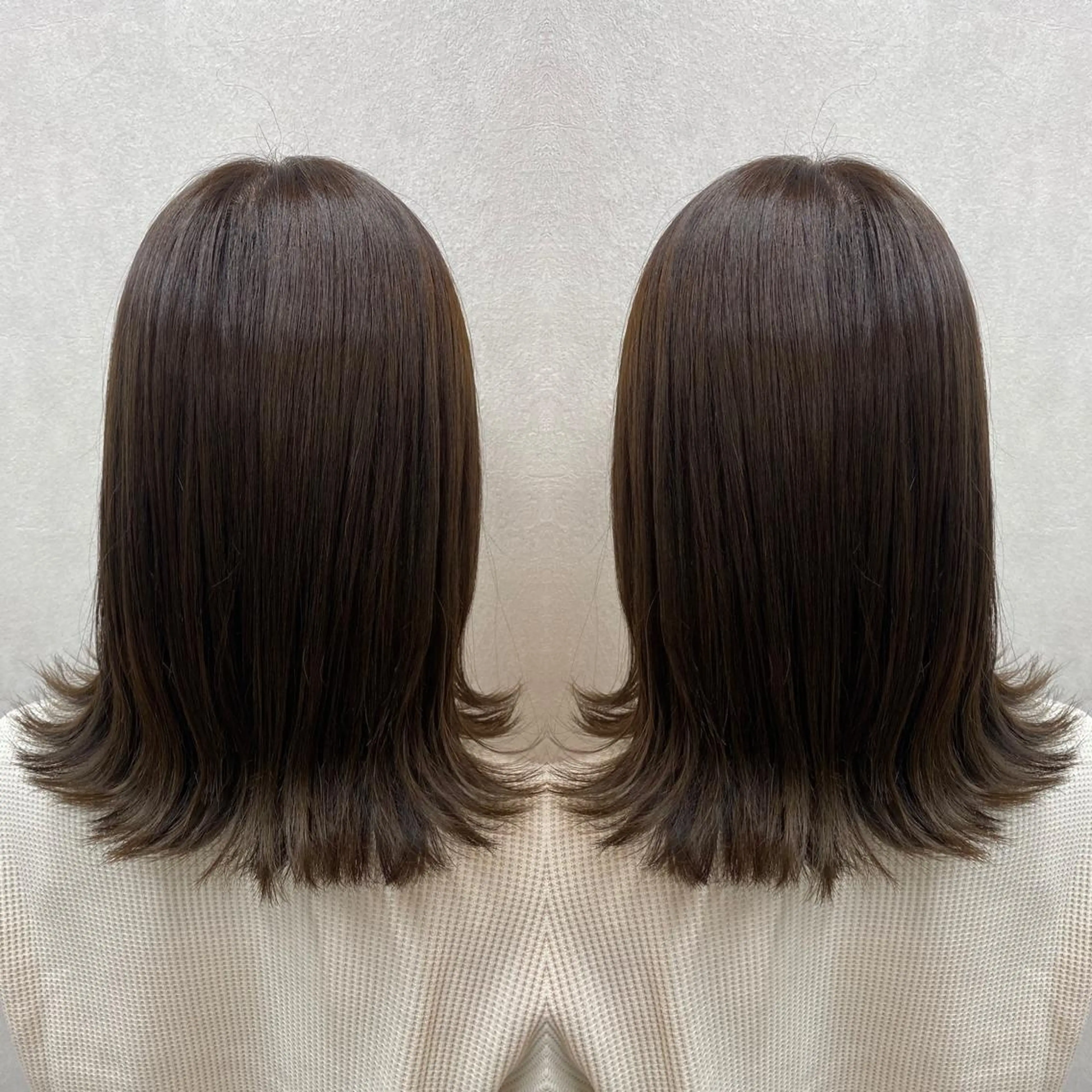 ミディアム カラー グレージュ オリーブグレージュ オリーブグレー カット ヘアカラー トリートメント tocca 💜石田愛結💜のヘアスタイル