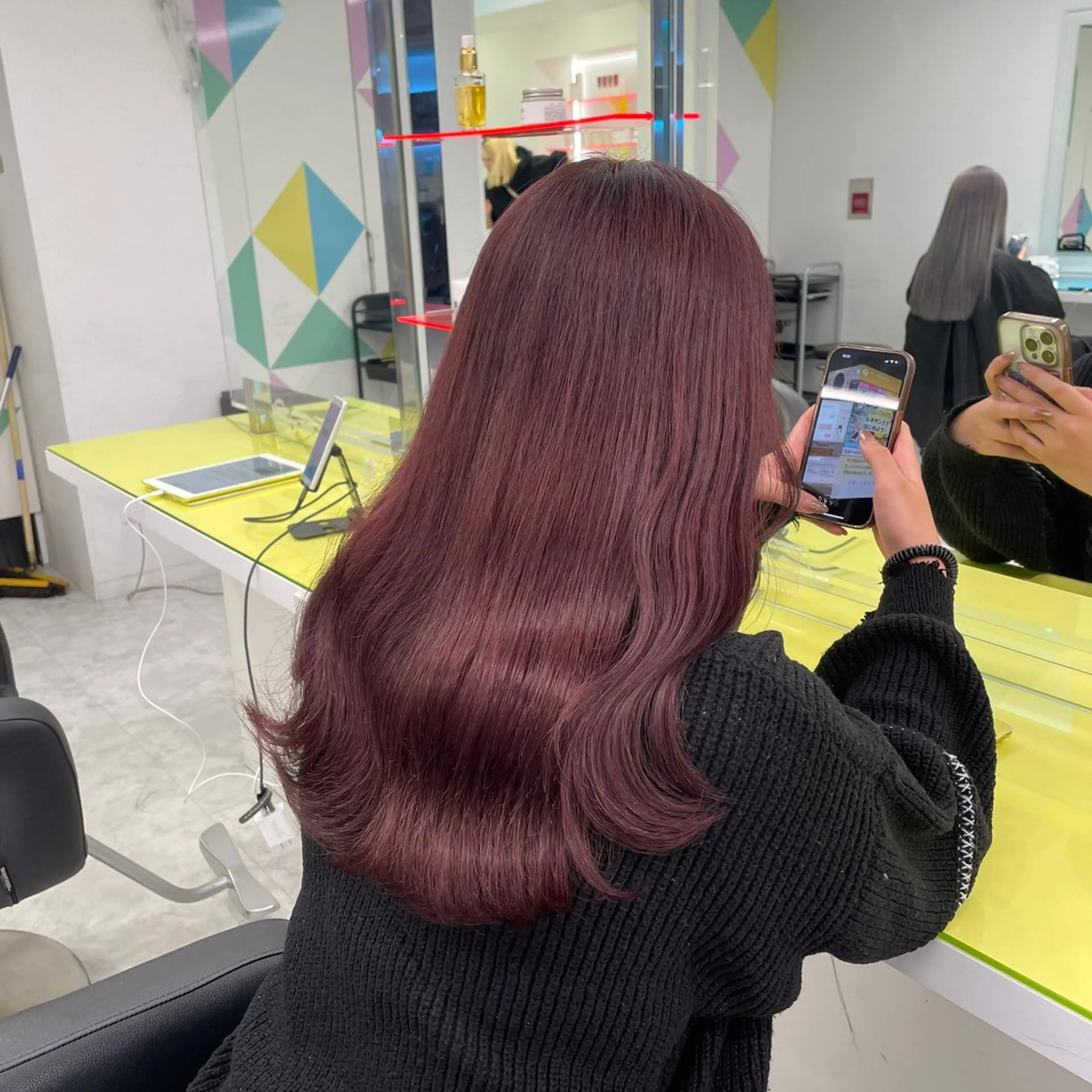 ロング カラー ヘアカラー トリートメント ヘアセット 中韓レイヤー/ ブラウン🤎はやとのヘアスタイル