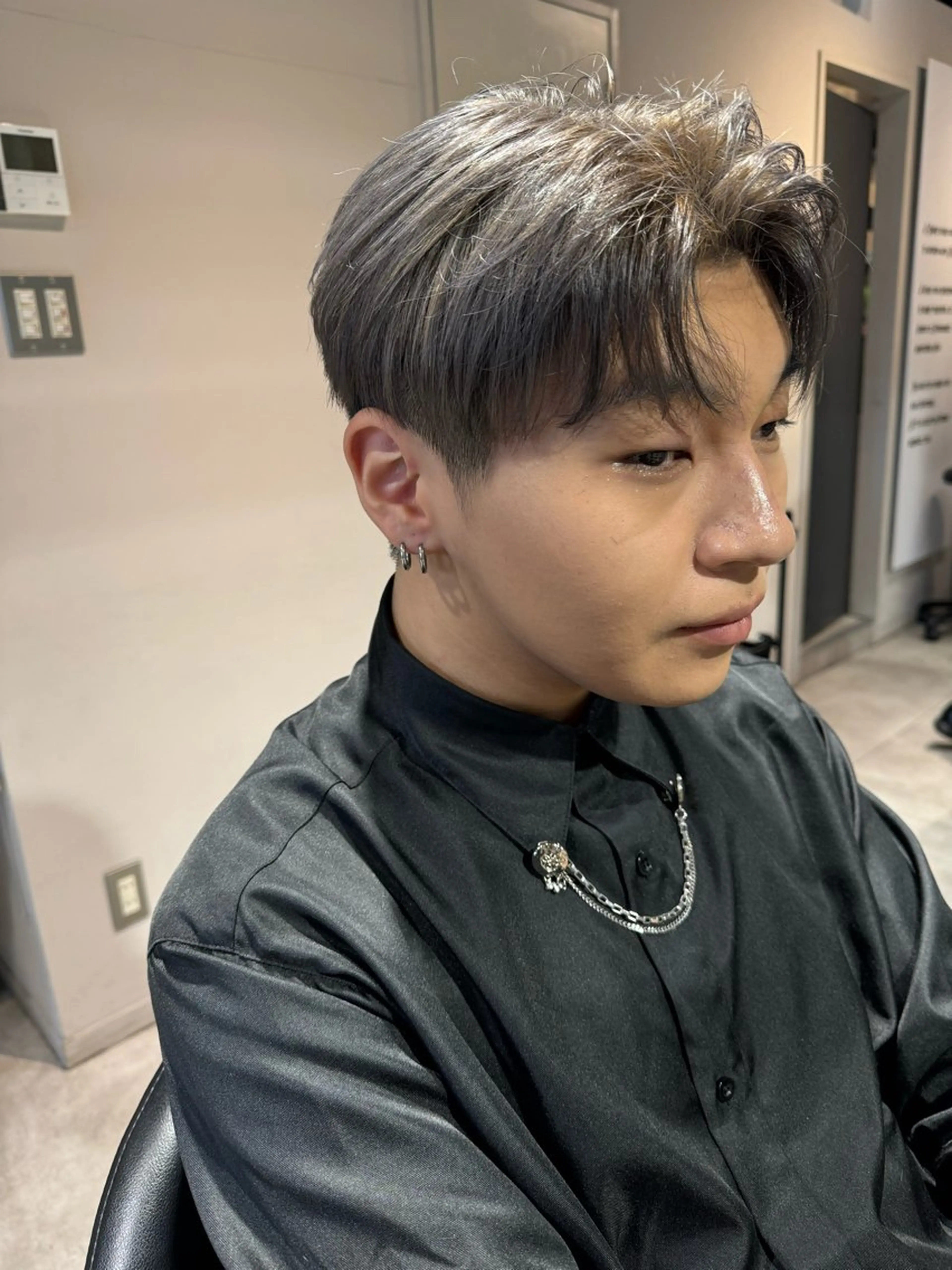 ミディアム カラー メンズ メンズ韓国風 韓国風ヘア ヘアカラー トリートメント Dxxxx III所属・女性目線の大人 メンズ*Ayakaのヘアスタイル