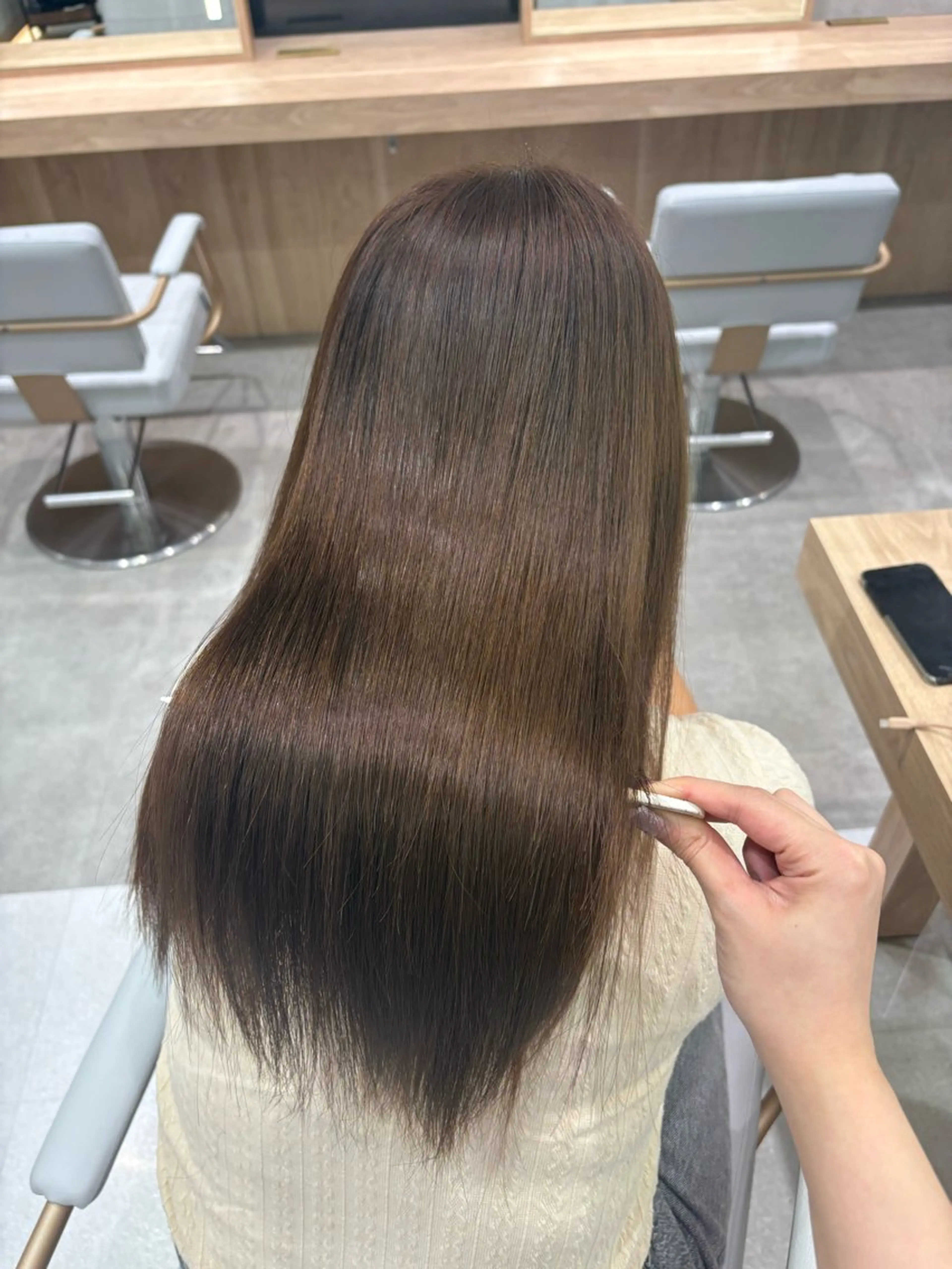 ロング ヘアカラー トリートメント 美髪縮毛矯正/ ケアカラー🍓KAEのヘアスタイル